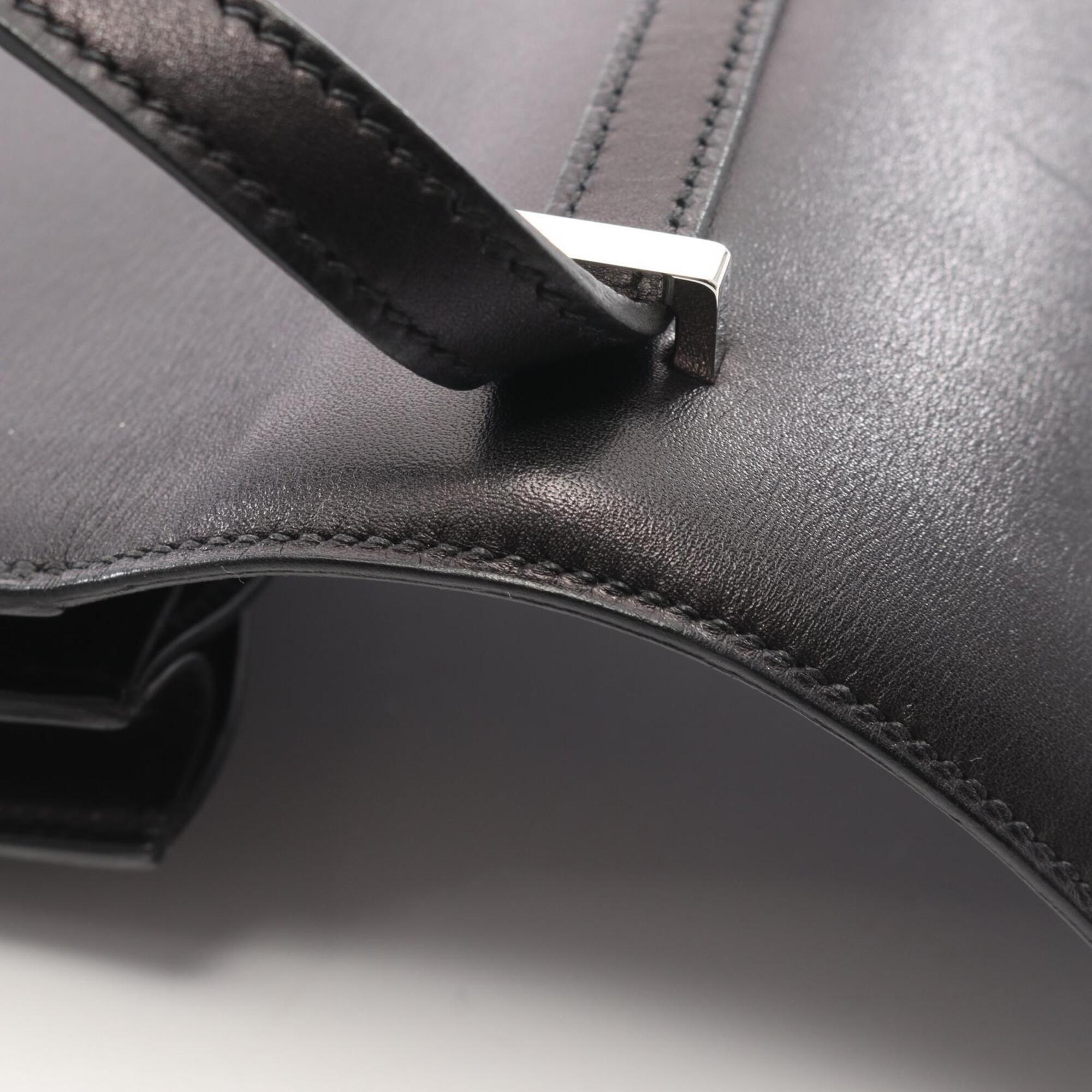Hermes Black Swift Leather Handbag Shoulder Bag (Pre-Owned)