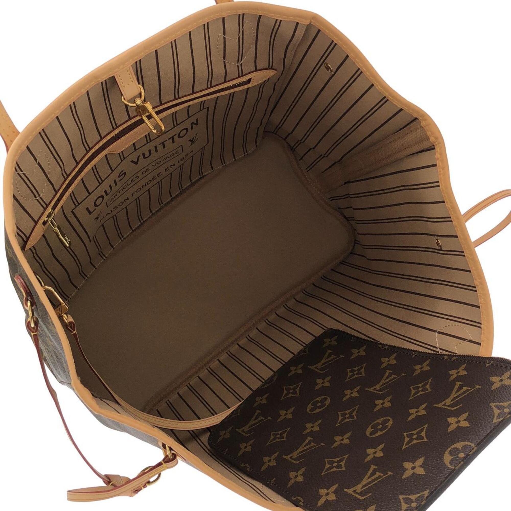 Louis Vuitton Marron Monogram Coated Canvas Handbag Pouch (Pre-Owned)