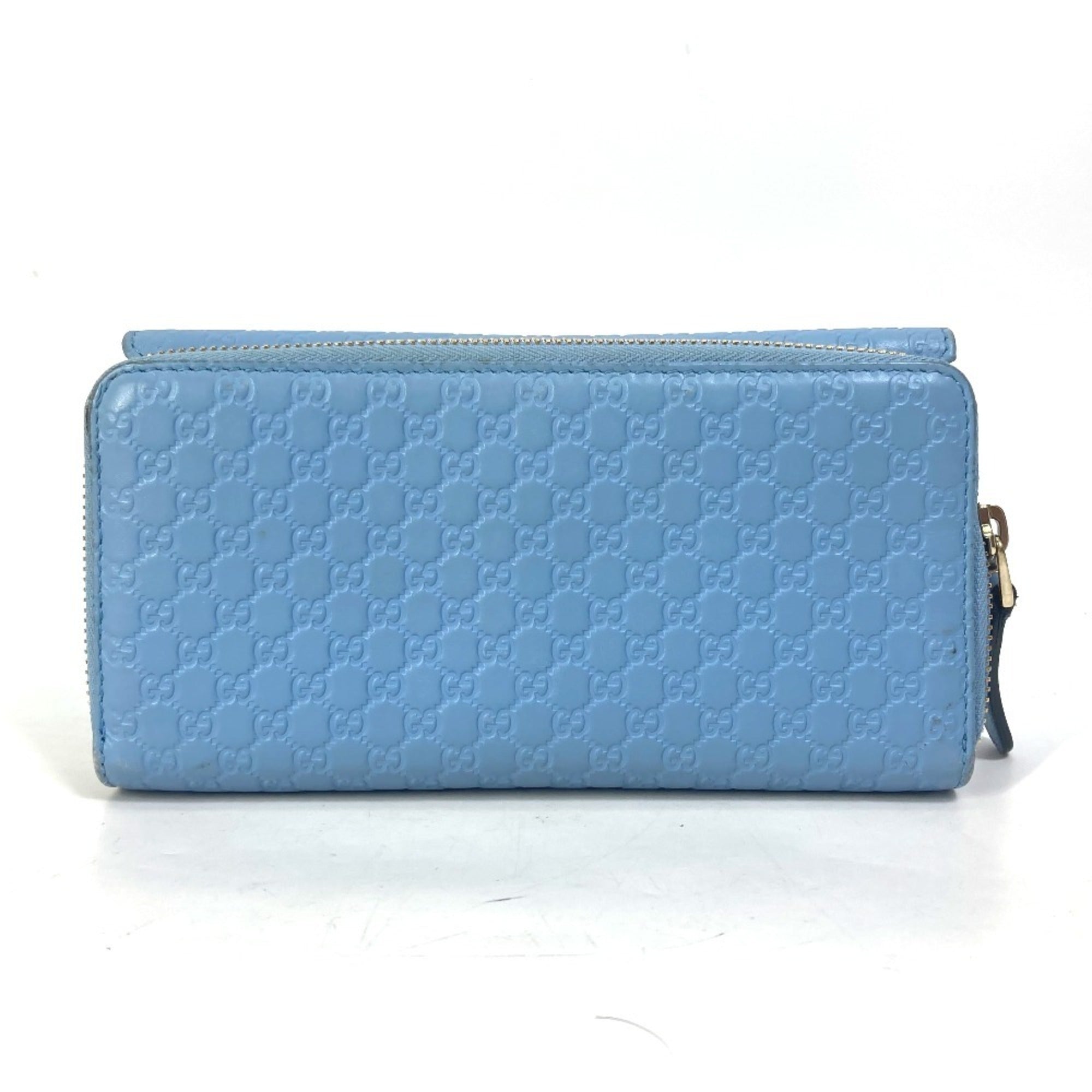 Gucci Light Blue Leather Long Wallet (Bi-Fold) (Pre-Owned)