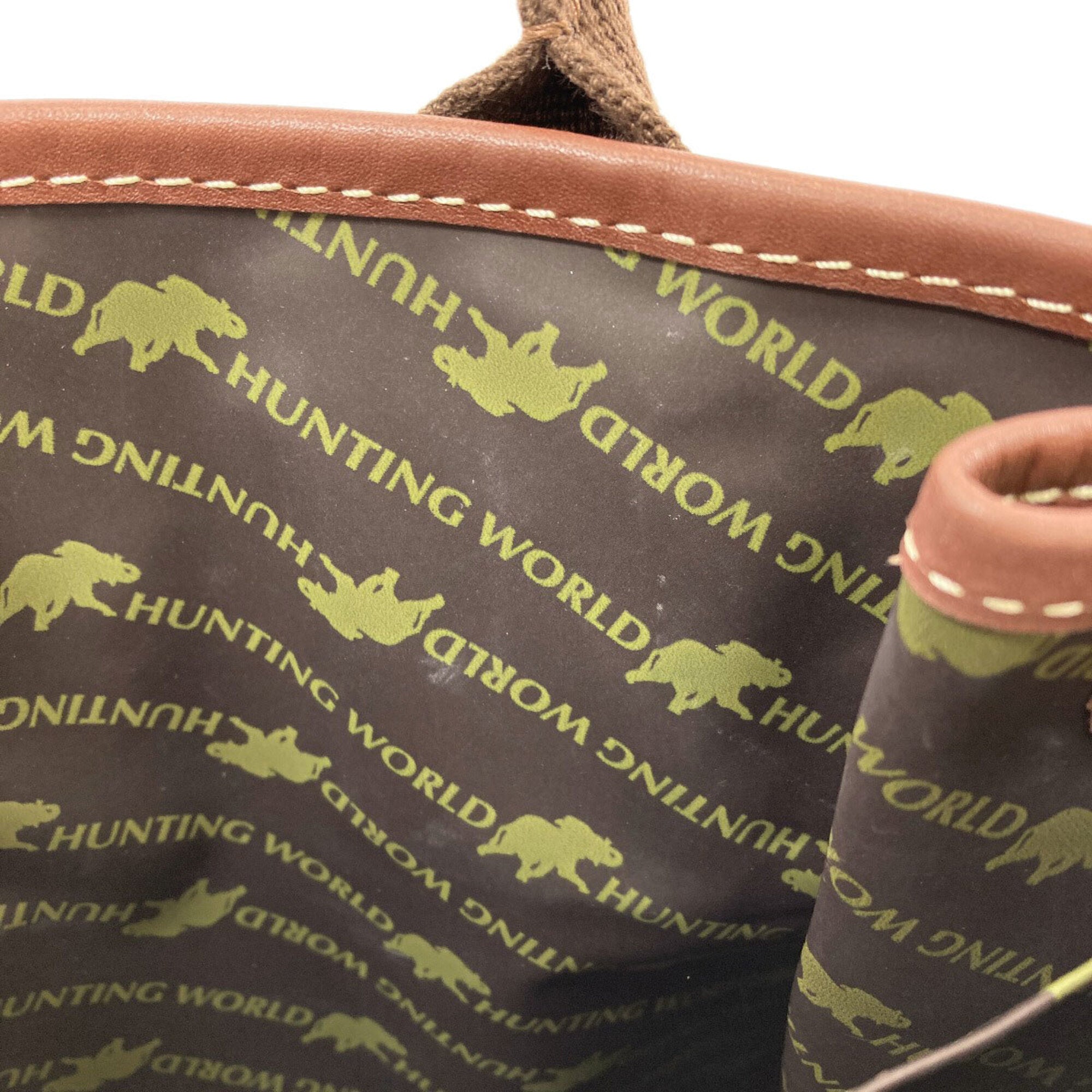 Hunting World Khaki Canvas Handbag (Pre-Owned)