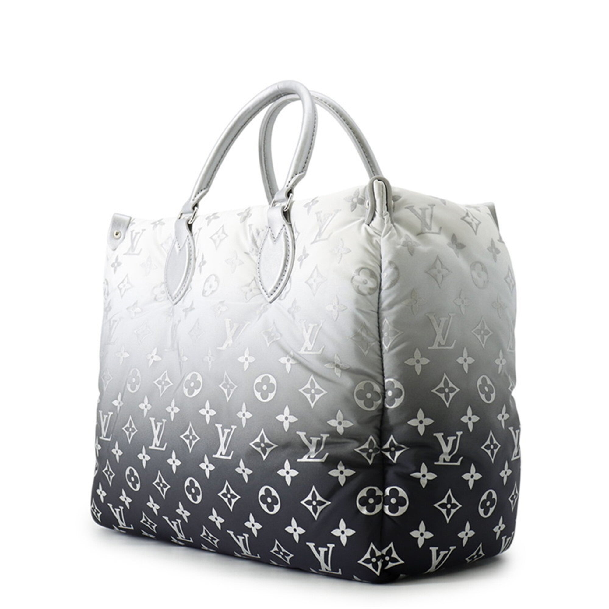 Louis Vuitton Silver Nylon Handbag Shoulder Bag Tote Bag (Pre-Owned)