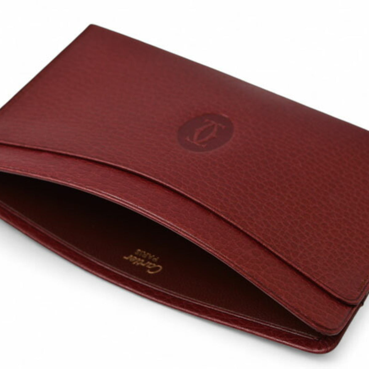 Cartier Bordeaux Leather Pouch (Pre-Owned)
