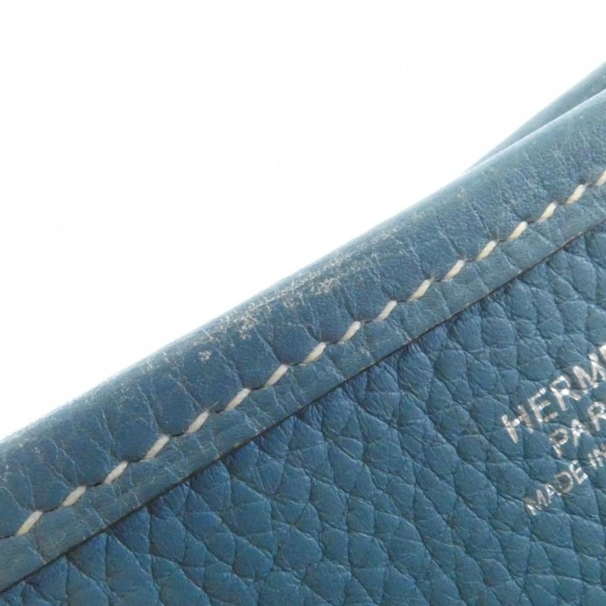 Hermes Blue Jean Taurillon Clemence Leather Shoulder Bag (Pre-Owned)
