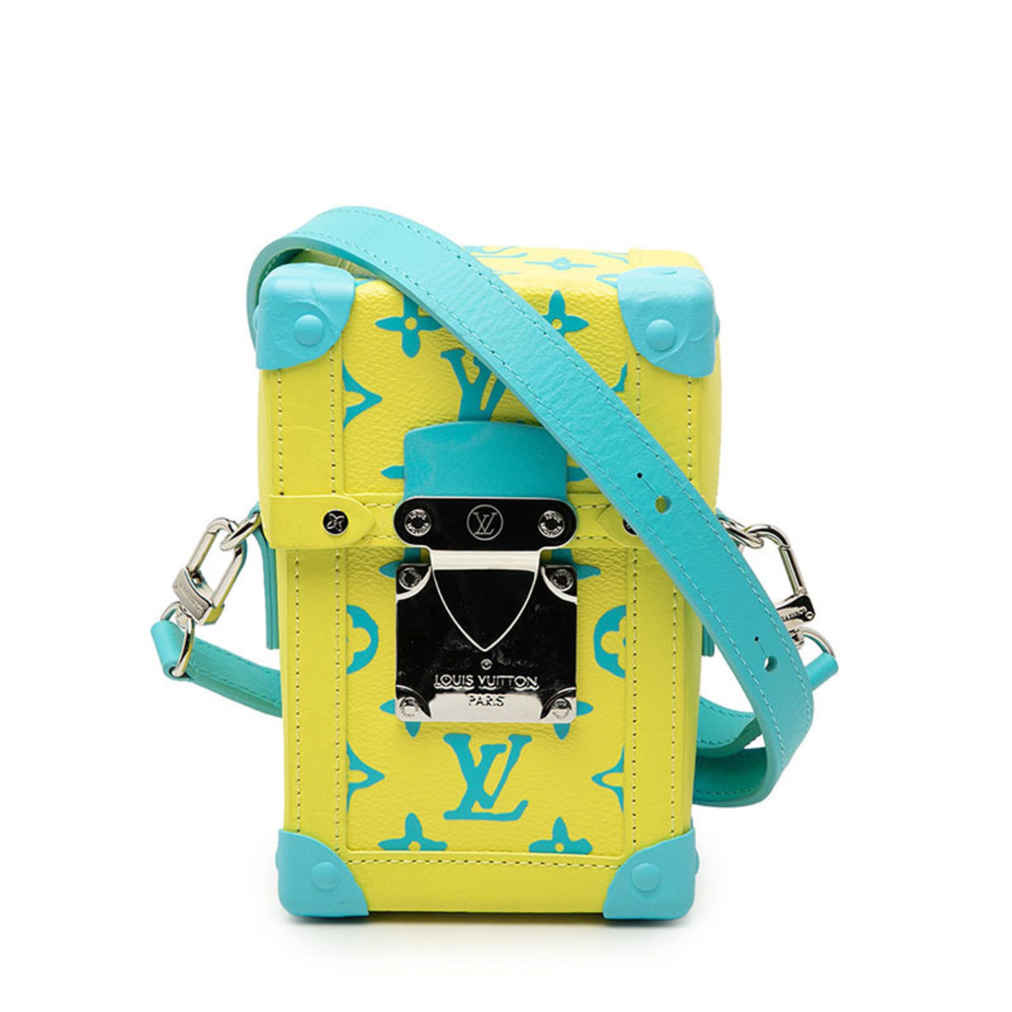 Louis Vuitton Blue Yellow Leather Shoulder Bag (Pre-Owned)