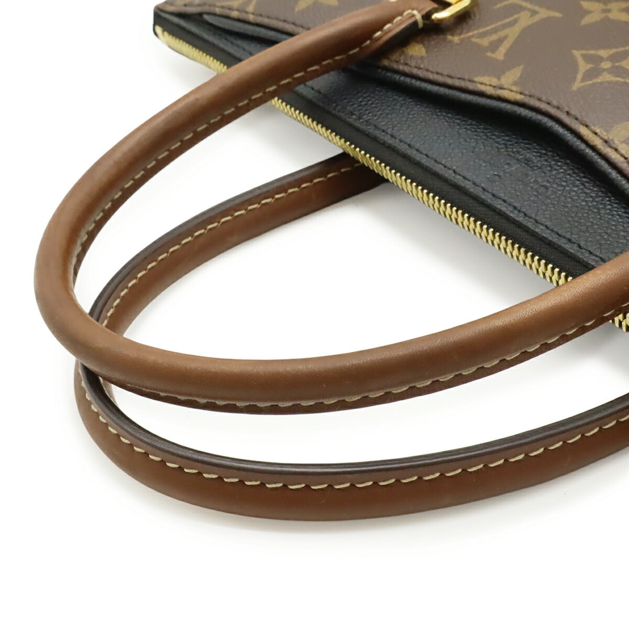 Louis Vuitton Noir Monogram Canvas Pvc Coated Canvas Leather Handbag Shoulder Bag (Pre-Owned)