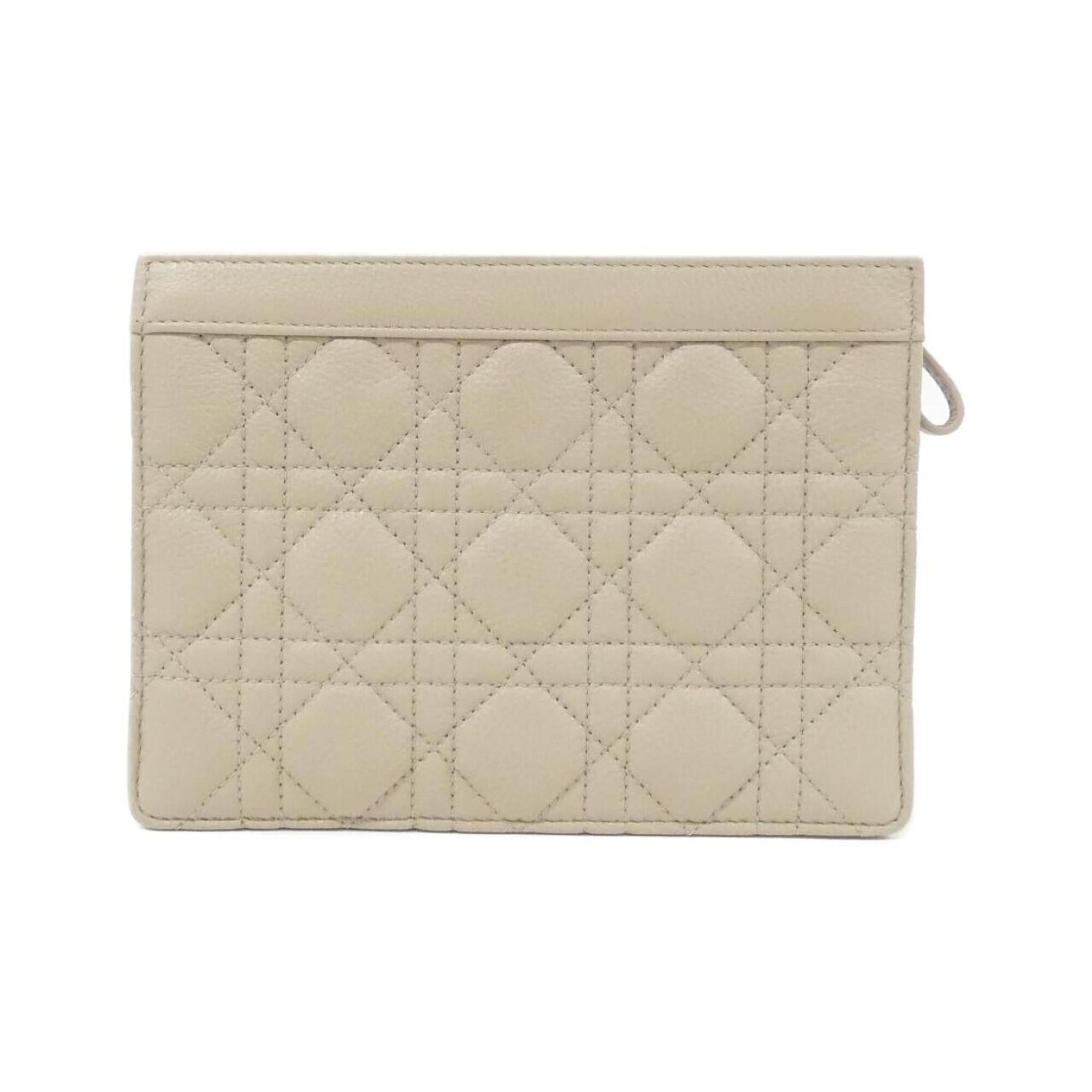 Christian Dior Sand Leather Handbag Pouch Shoulder Bag (Pre-Owned)