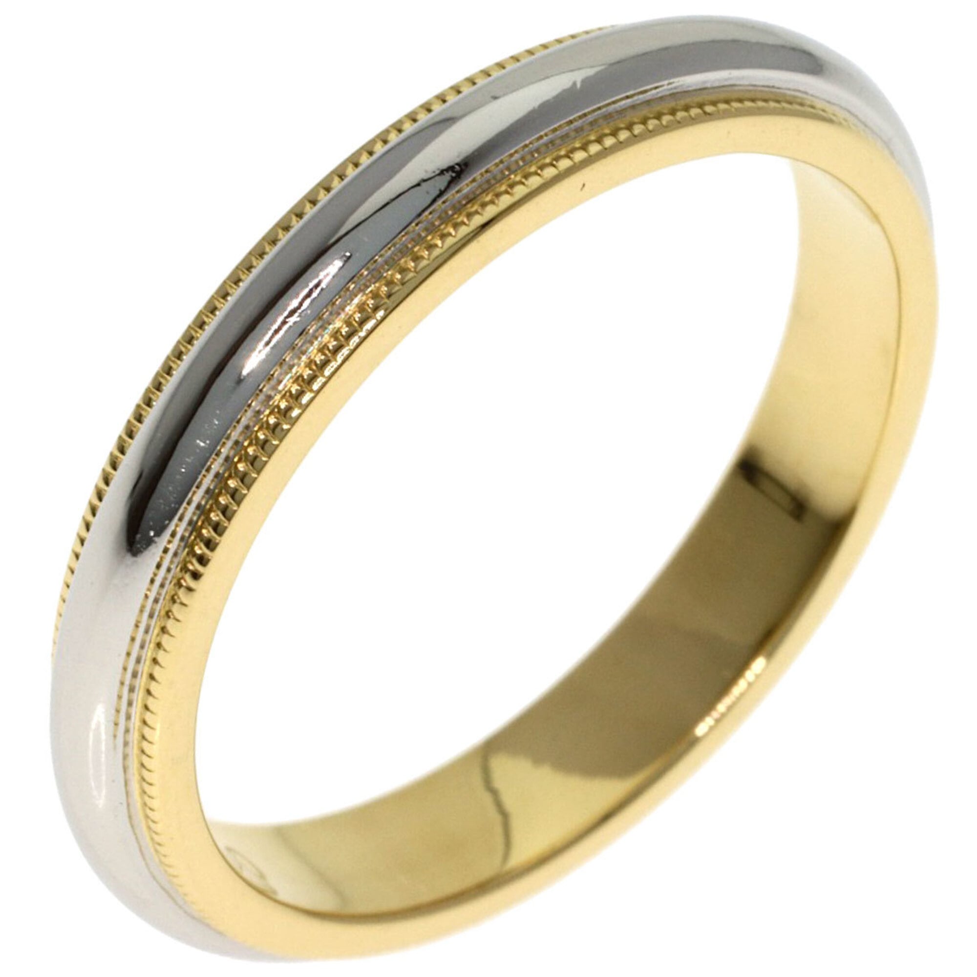 Tiffany Gold Silver Yellow Gold (18K) Platinum 950 Band Ring (Pre-Owned)
