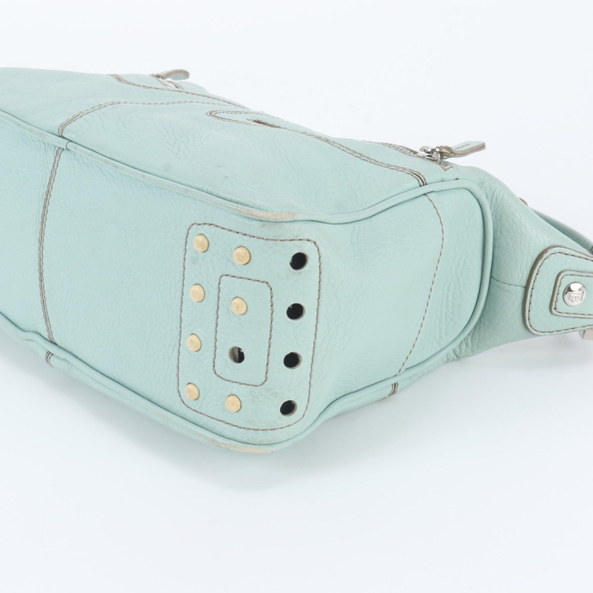 Tod's Green Leather Handbag Shoulder Bag (Pre-Owned)