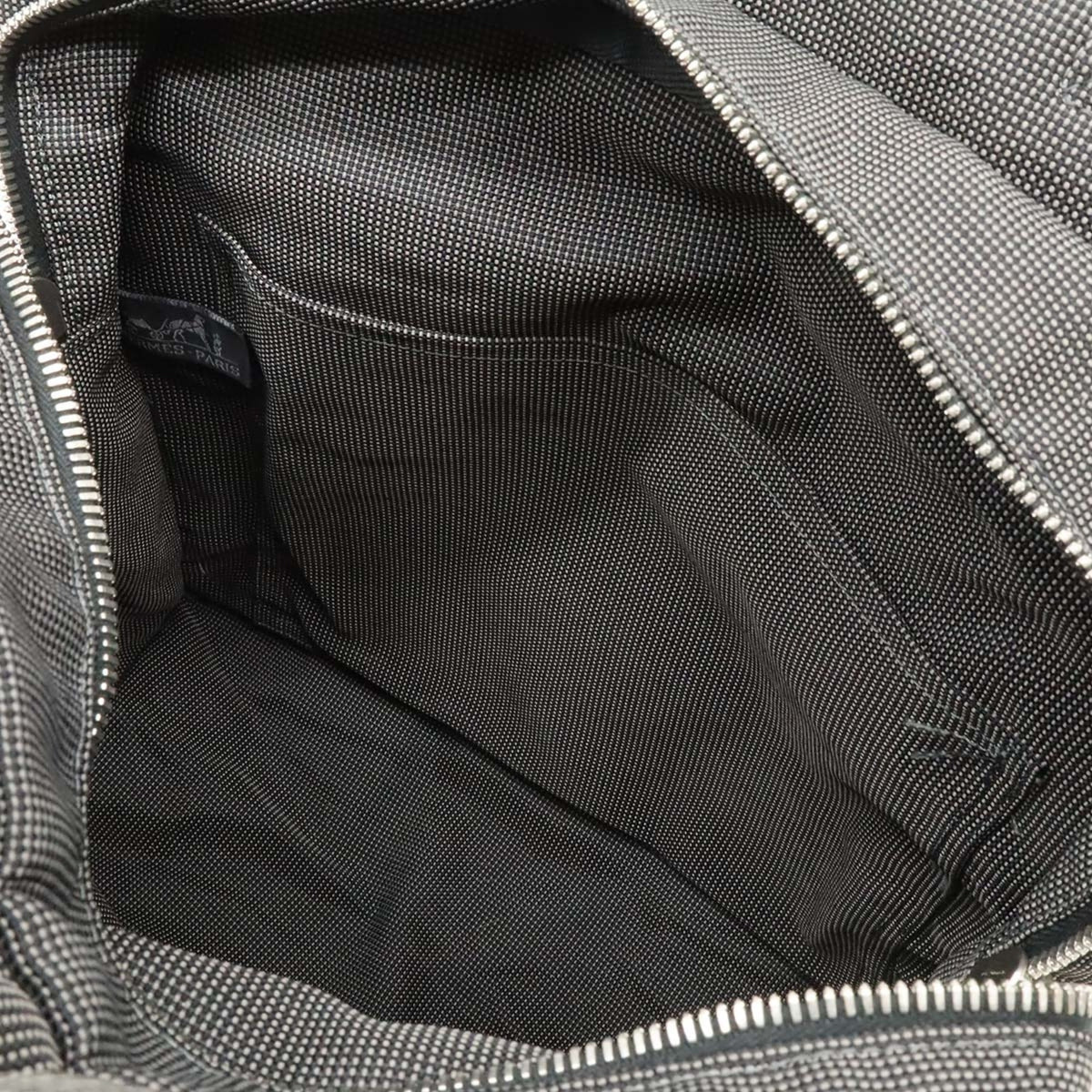 Hermes Gray Canvas Backpack Shoulder Bag (Pre-Owned)