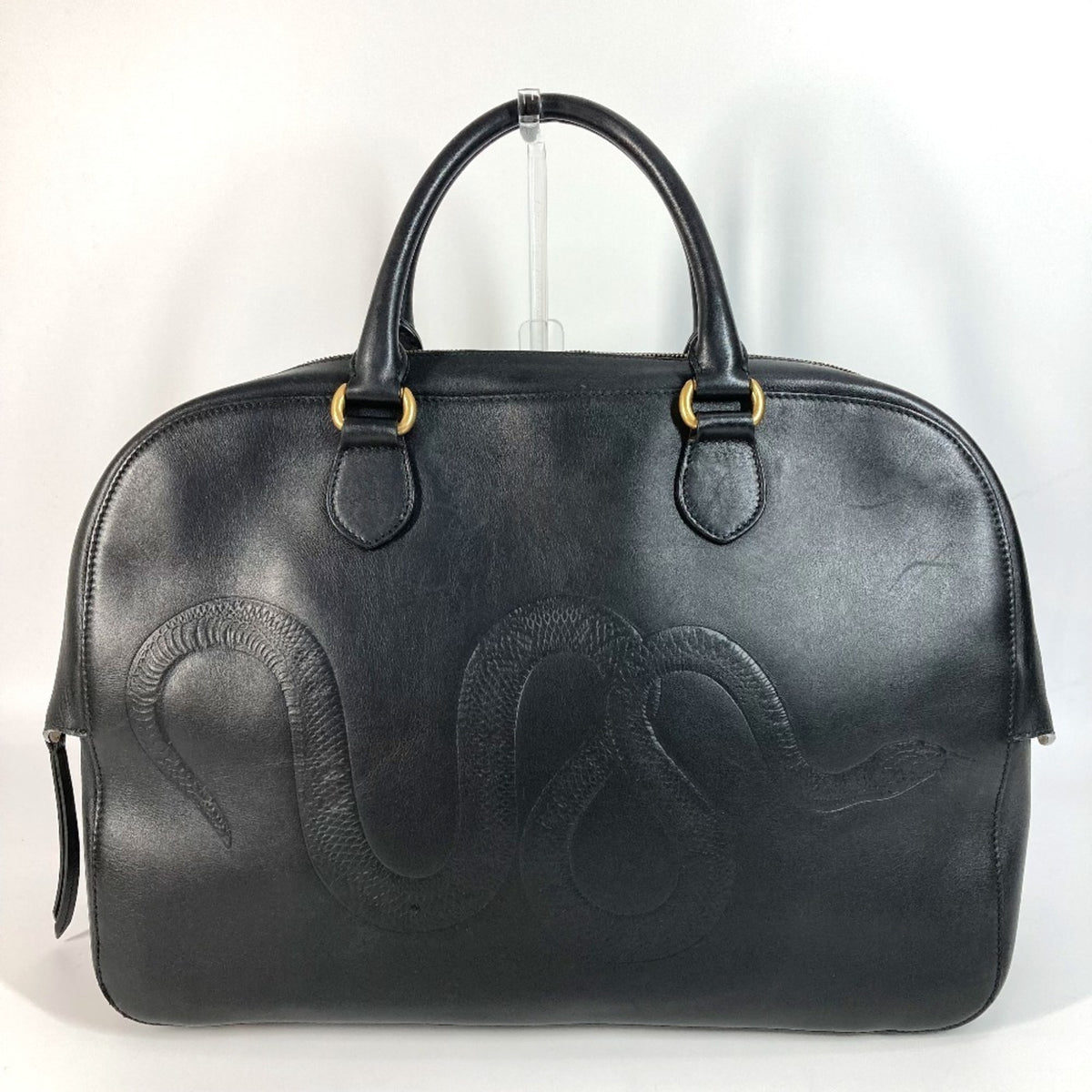 Gucci Black Leather Boston Bag Shoulder Bag (Pre-Owned)