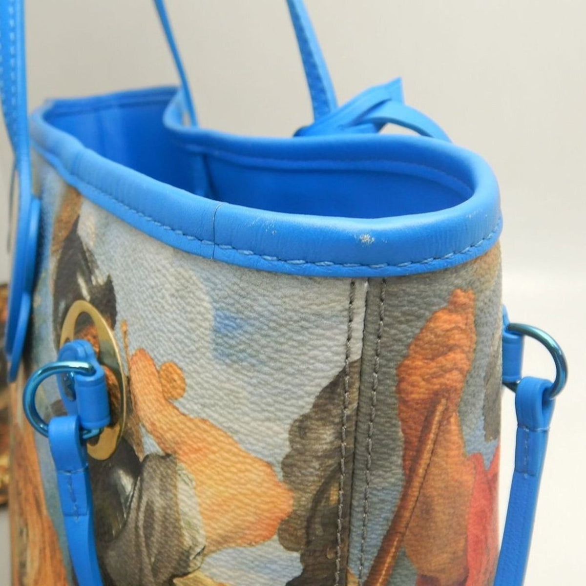 Louis Vuitton Grand Blue Coated Canvas Tote Bag (Pre-Owned)