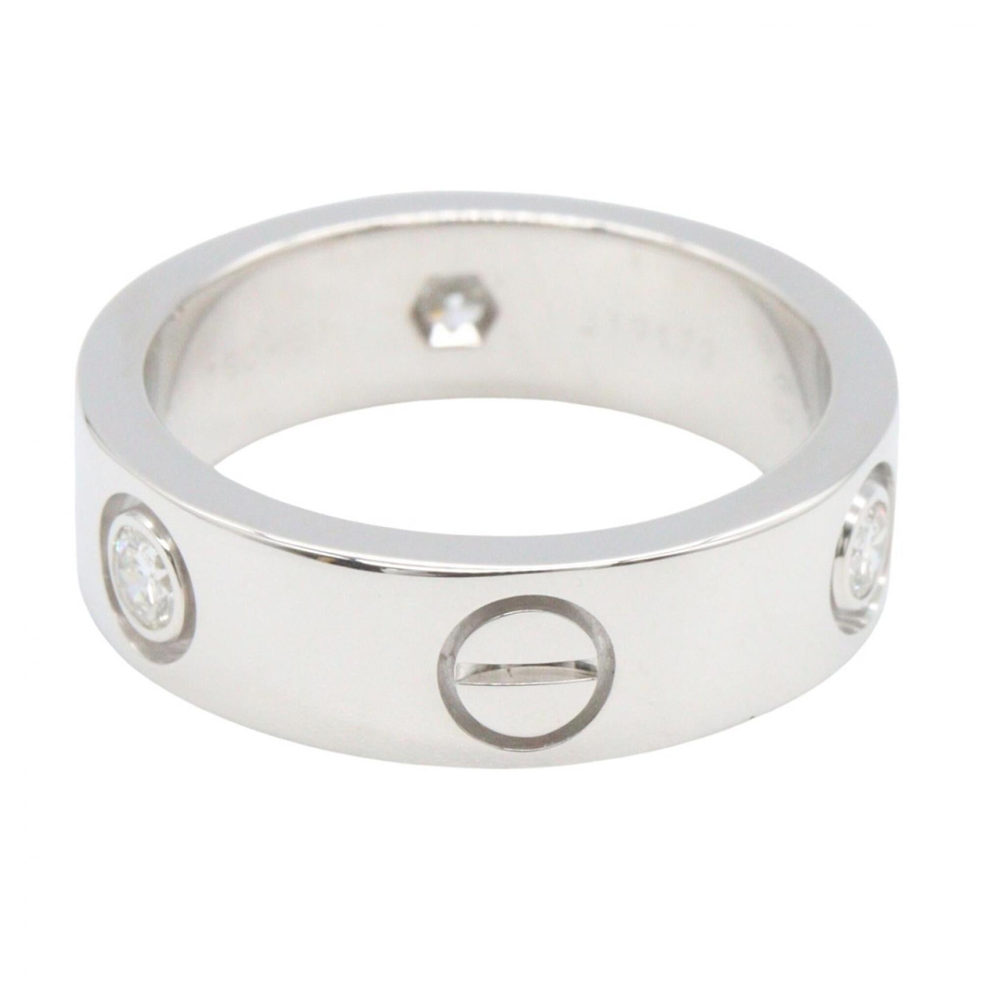 Cartier Silver Clear White Gold (18K) Band Ring (Pre-Owned)