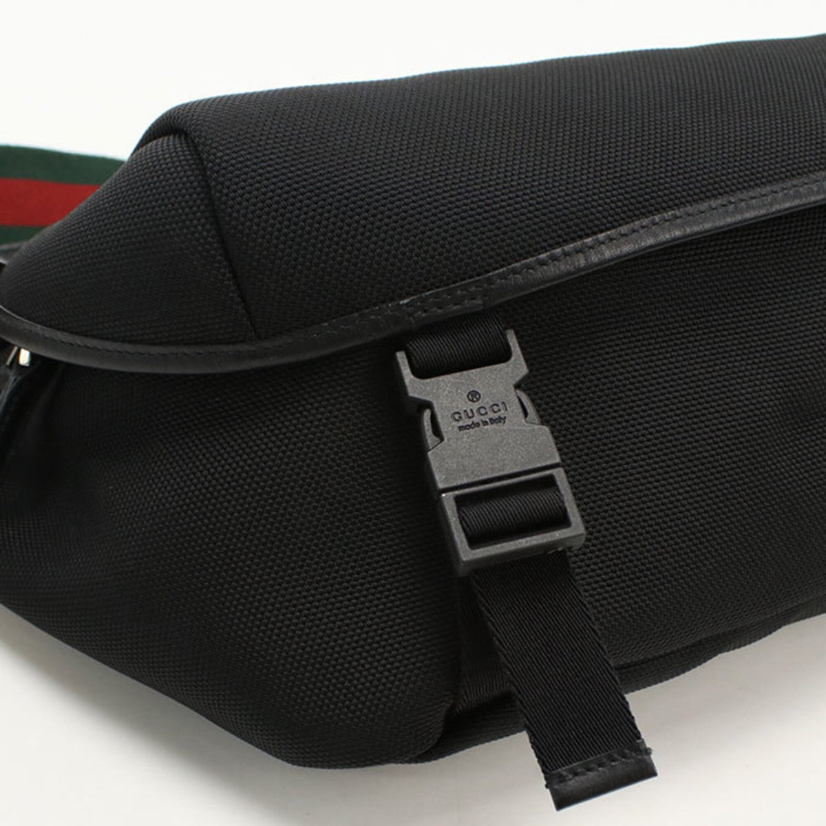 Gucci Black Canvas Shoulder Bag Sling Bag (Pre-Owned)