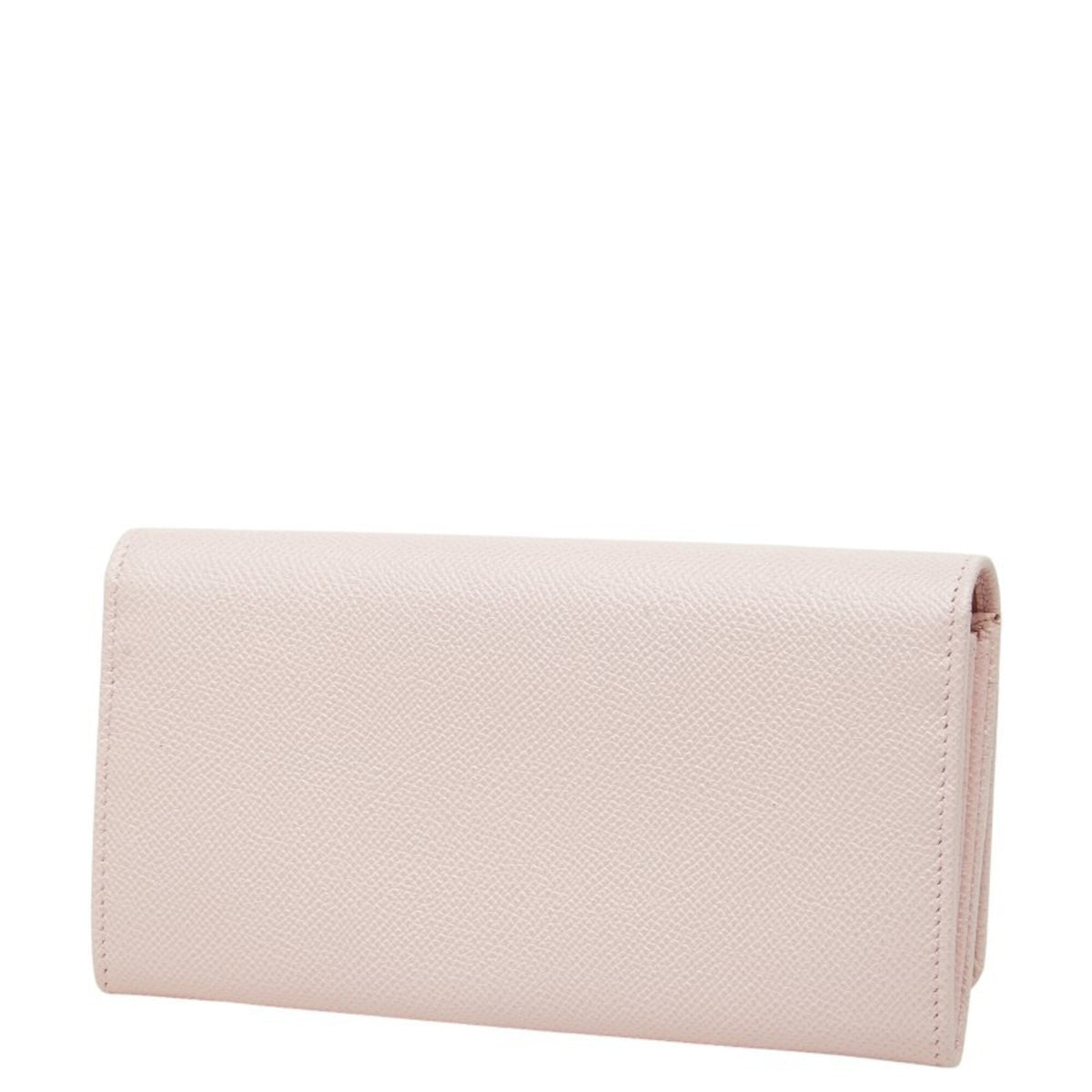 Bvlgari Pink Leather Long Wallet (Bi-Fold) (Pre-Owned)