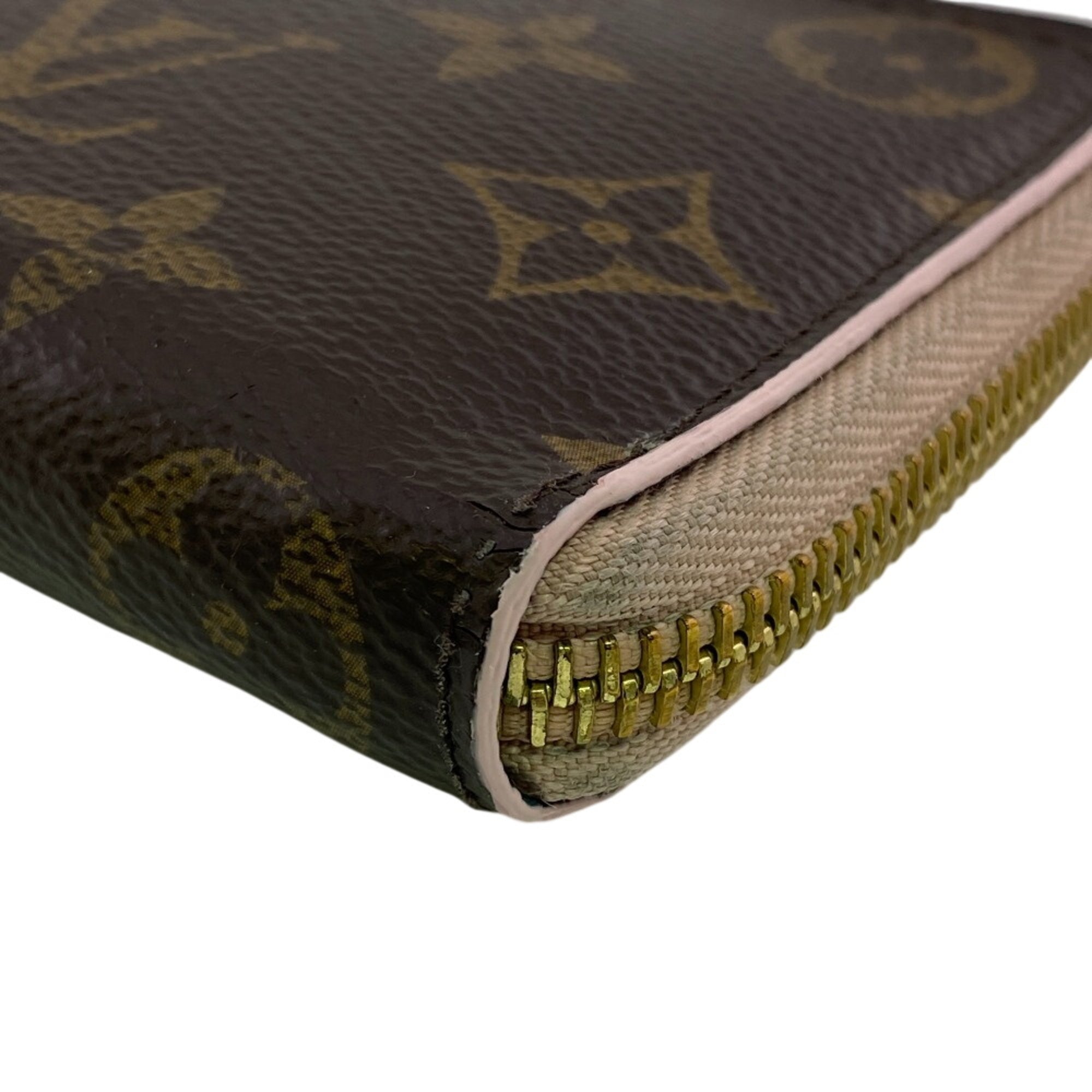 Louis Vuitton Monogram Blue Pink Leather Long Wallet (Bi-Fold) (Pre-Owned)
