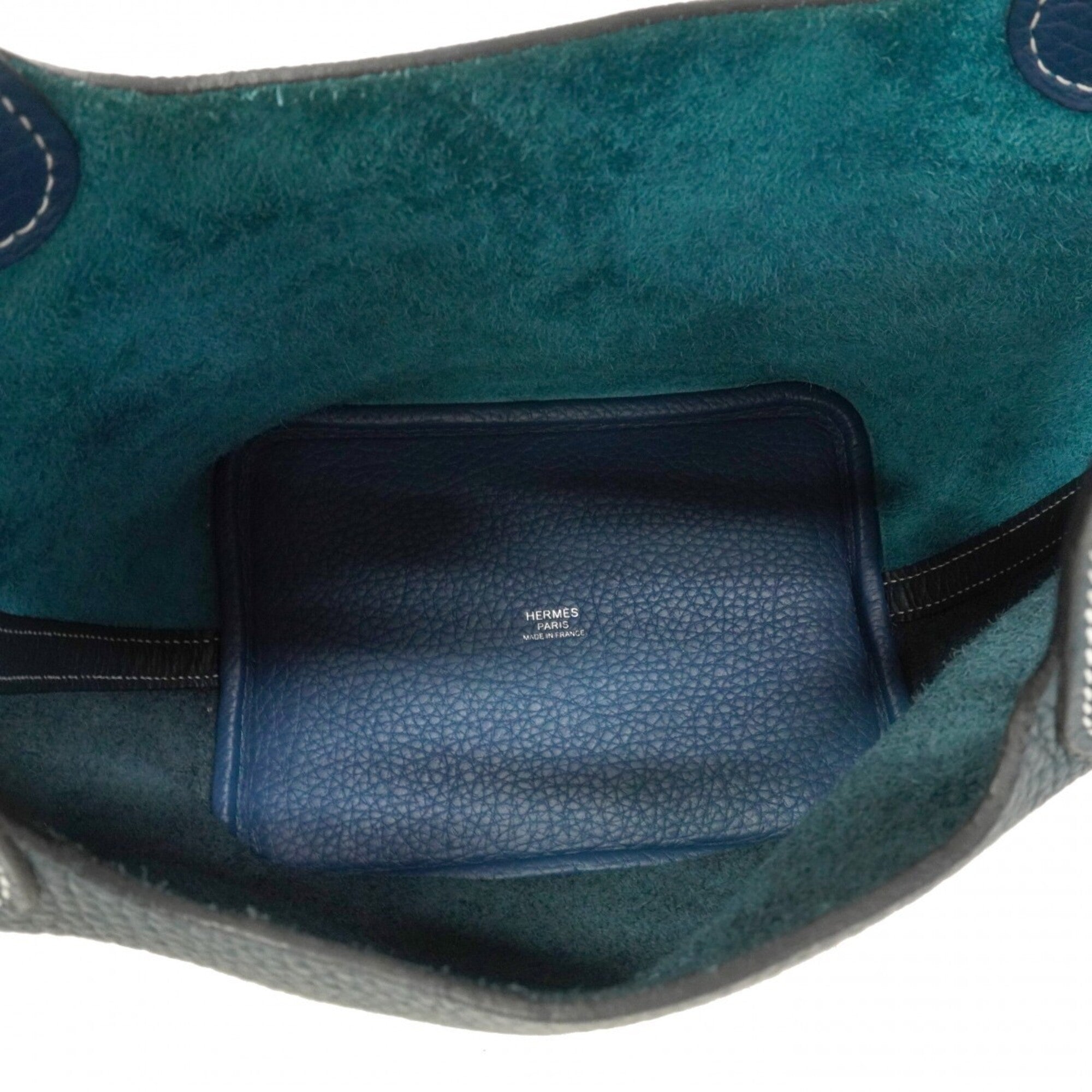 Hermes Green Taurillon Clemence Leather Handbag (Pre-Owned)