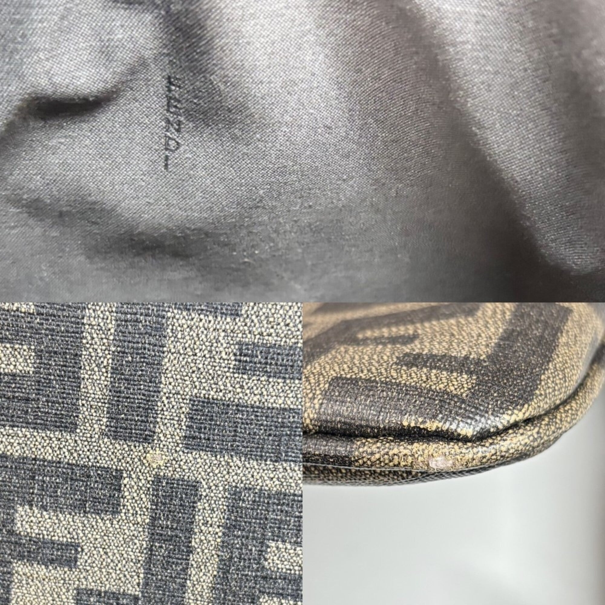 Fendi Brown Coated Canvas Shoulder Bag (Pre-Owned)