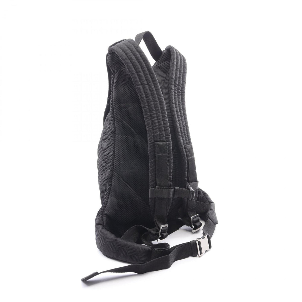 Bottega Veneta Black Nylon Backpack Handbag (Pre-Owned)