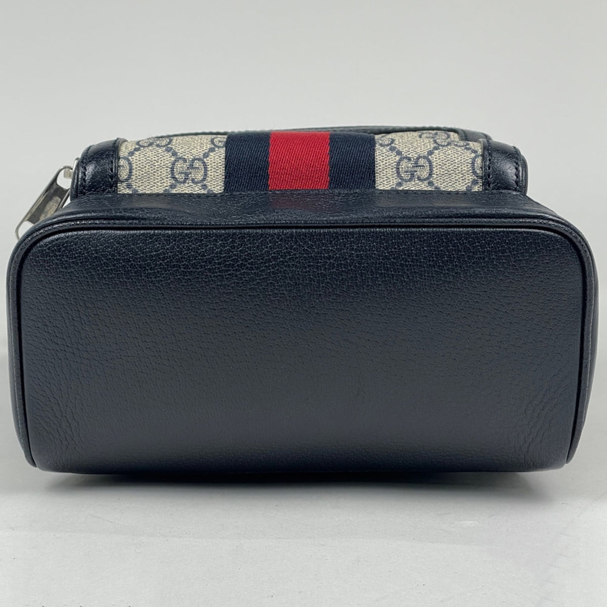 Gucci Navy Gg Supreme Leather Backpack (Pre-Owned)
