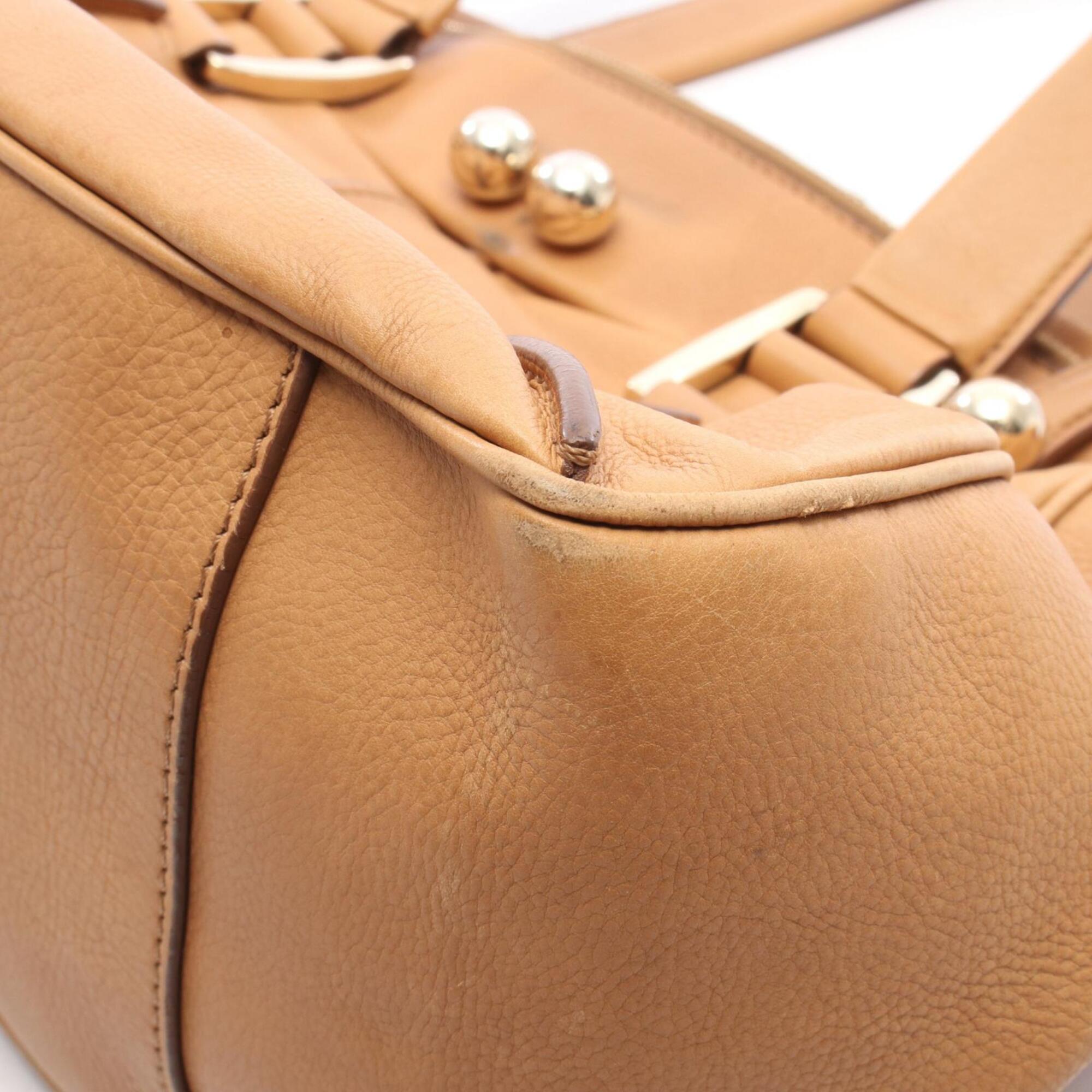 Celine Brown Leather Handbag Shoulder Bag (Pre-Owned)