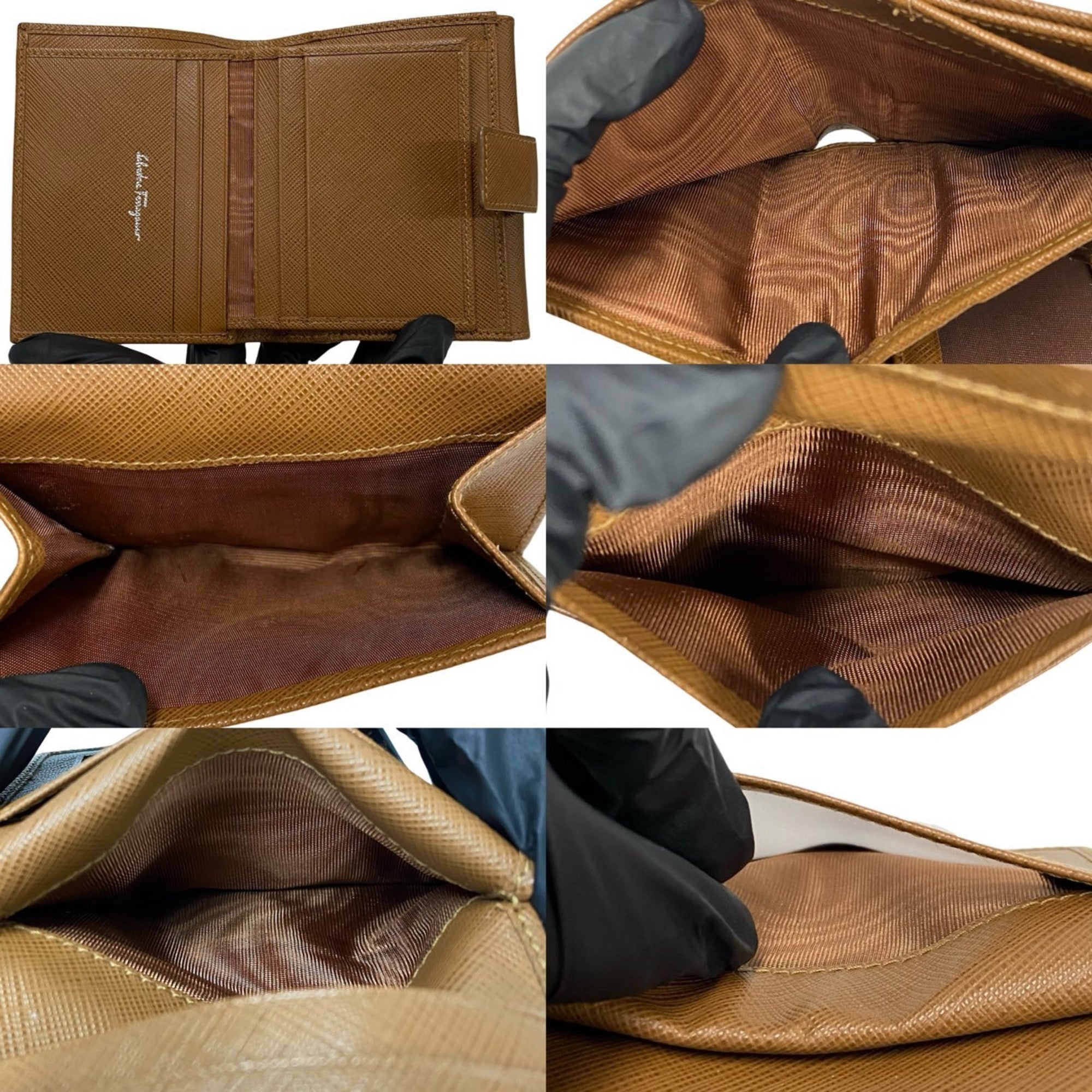Salvatore Ferragamo Brown Leather Wallet (Bi-Fold) (Pre-Owned)