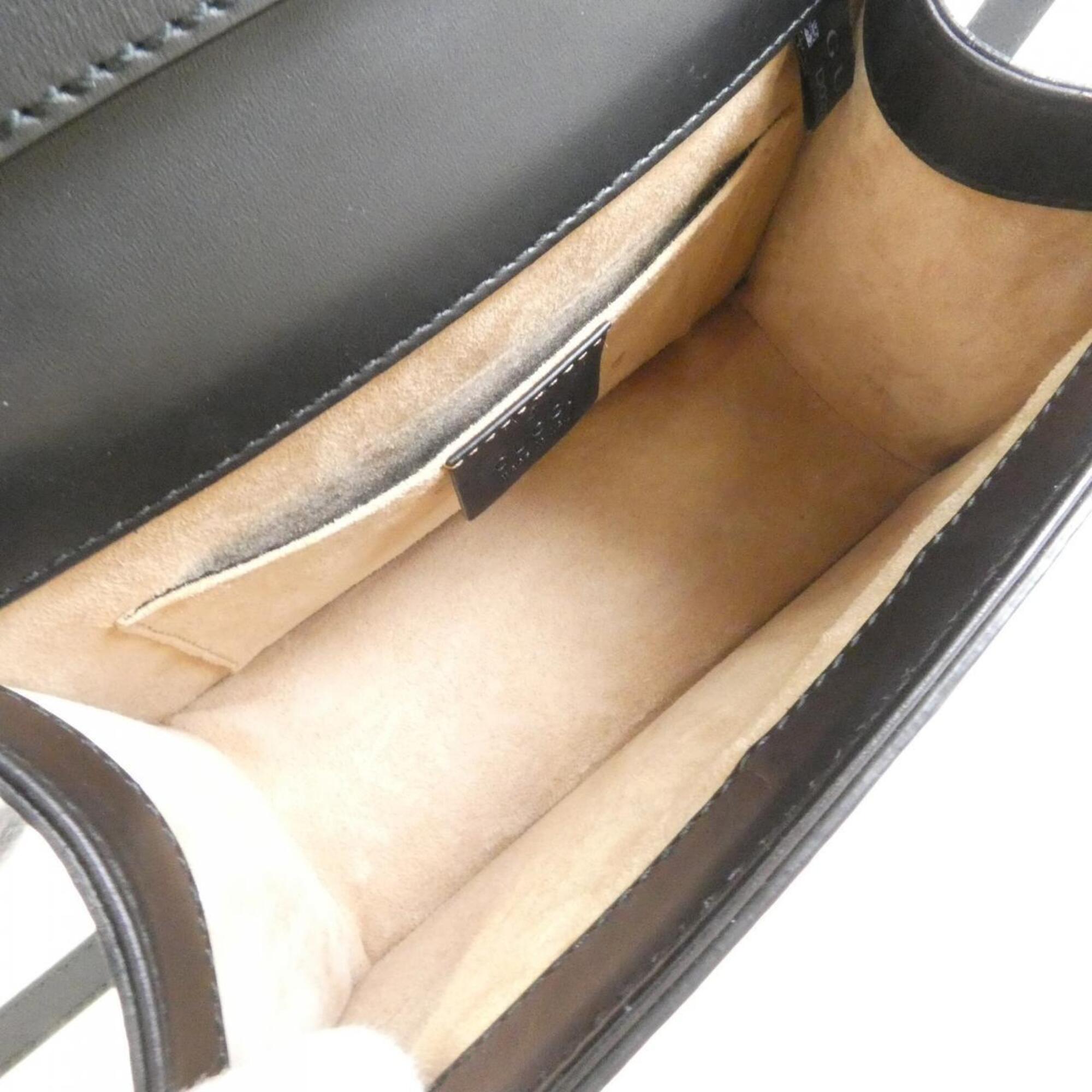Gucci Black Leather Handbag (Pre-Owned)