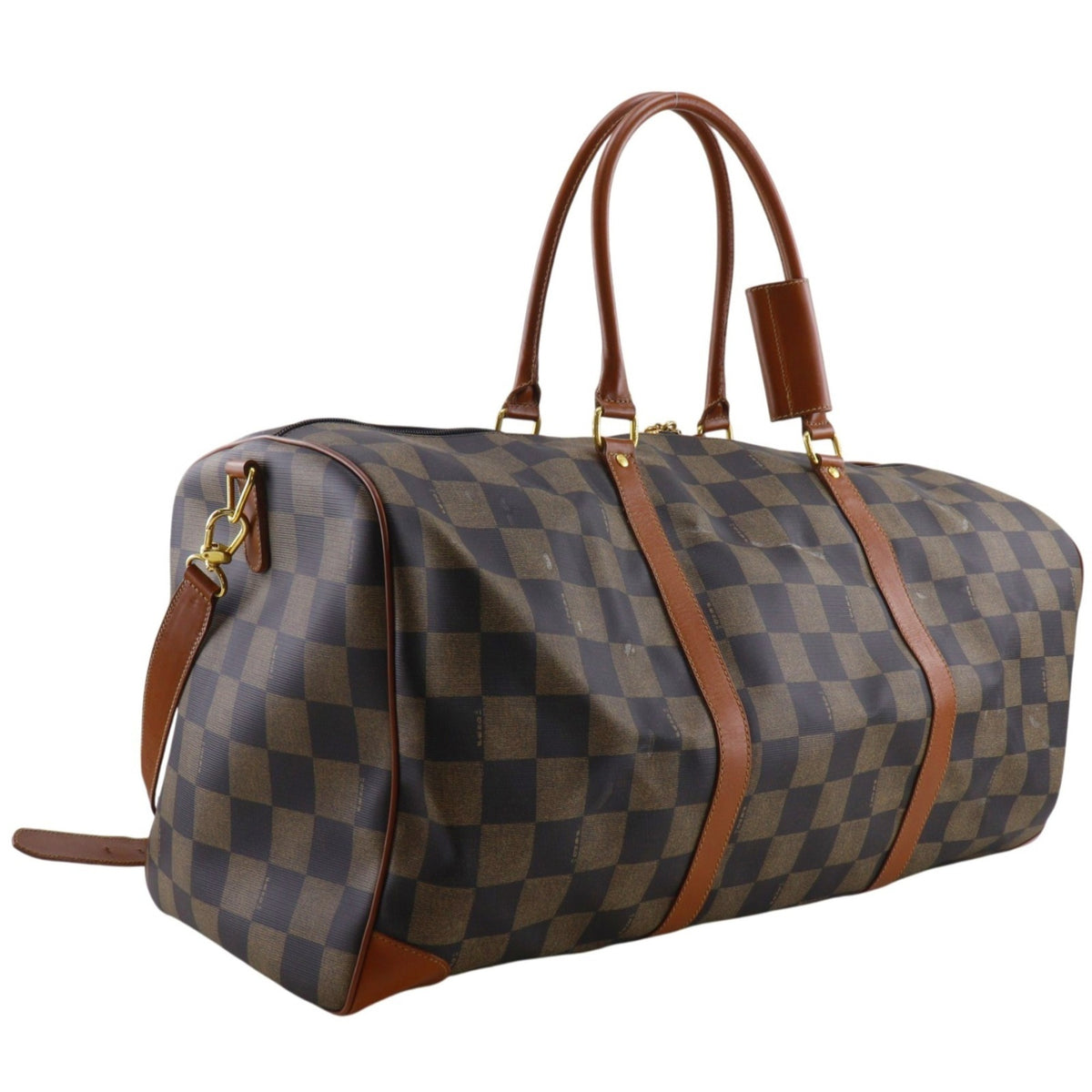 Fendi Brown Pvc Boston Bag (Pre-Owned)