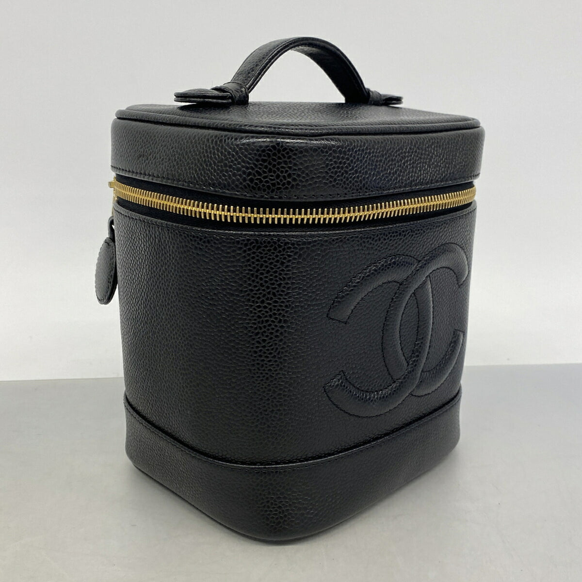 Chanel Black Grained Calfskin Vanity Bag (Pre-Owned)