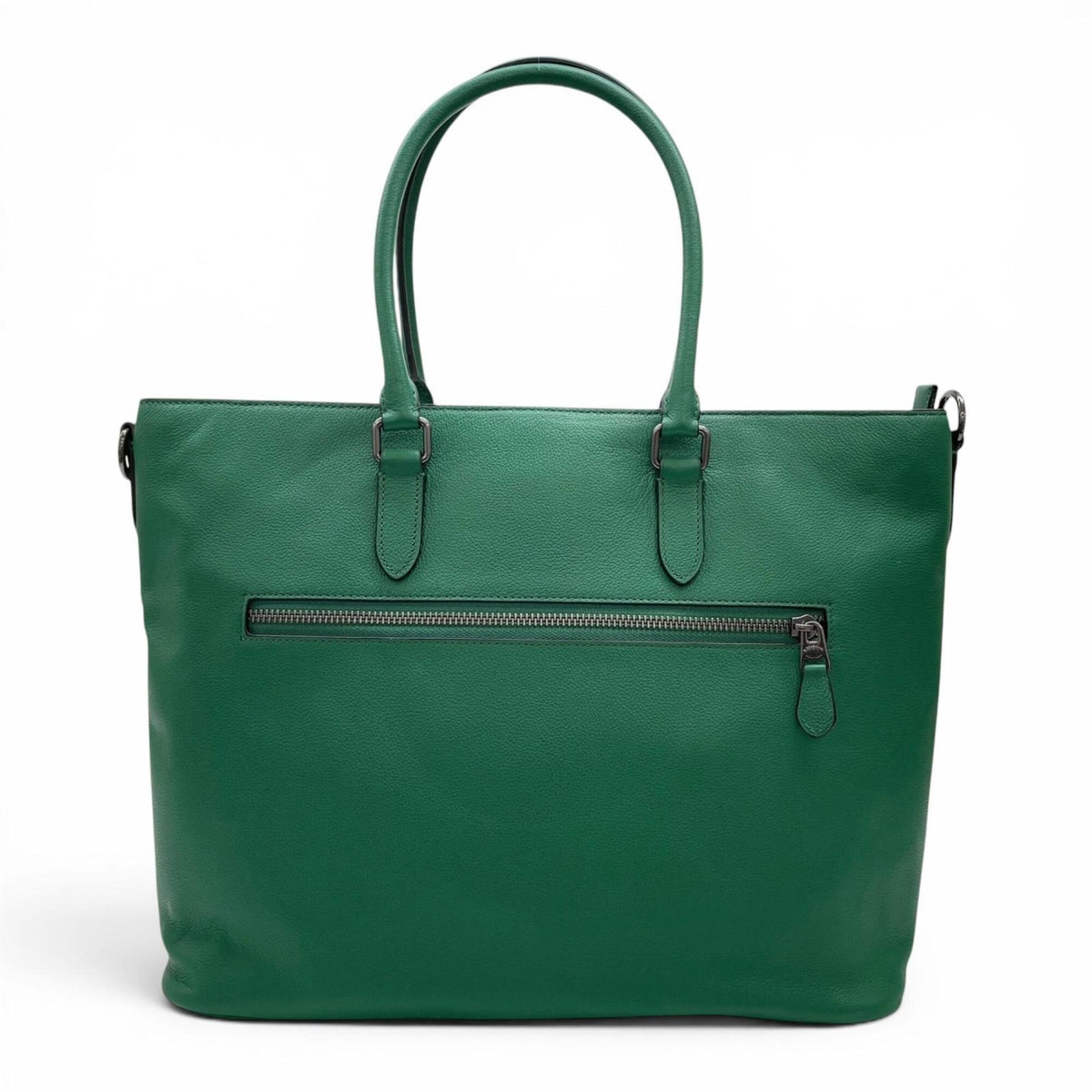 Coach Green Leather Tote Bag (Pre-Owned)