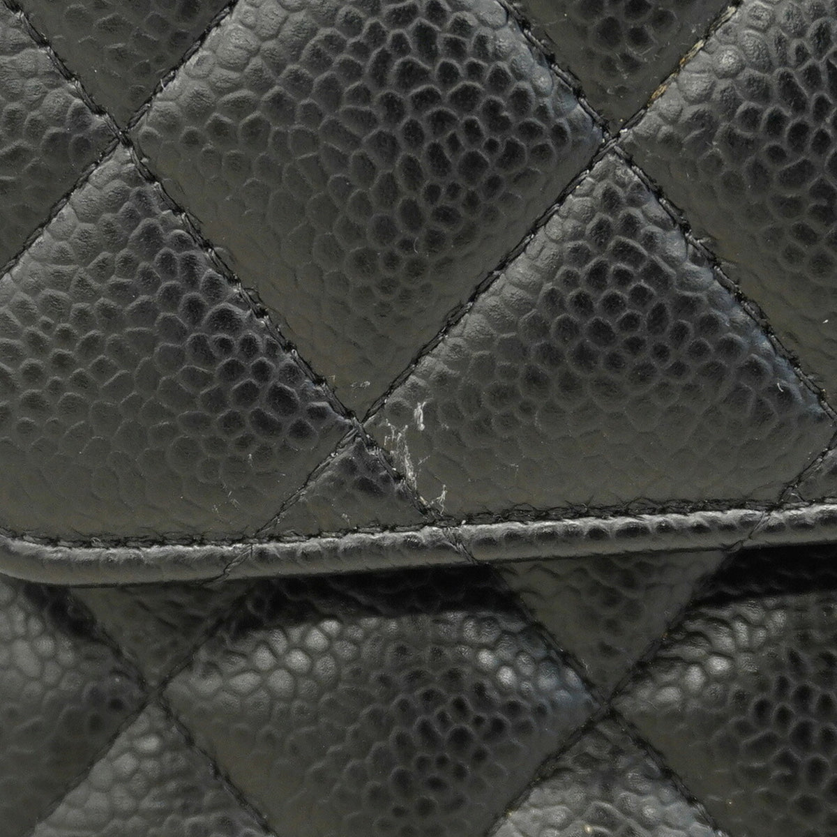 Chanel Black Grained Calfskin Shoulder Bag (Pre-Owned)
