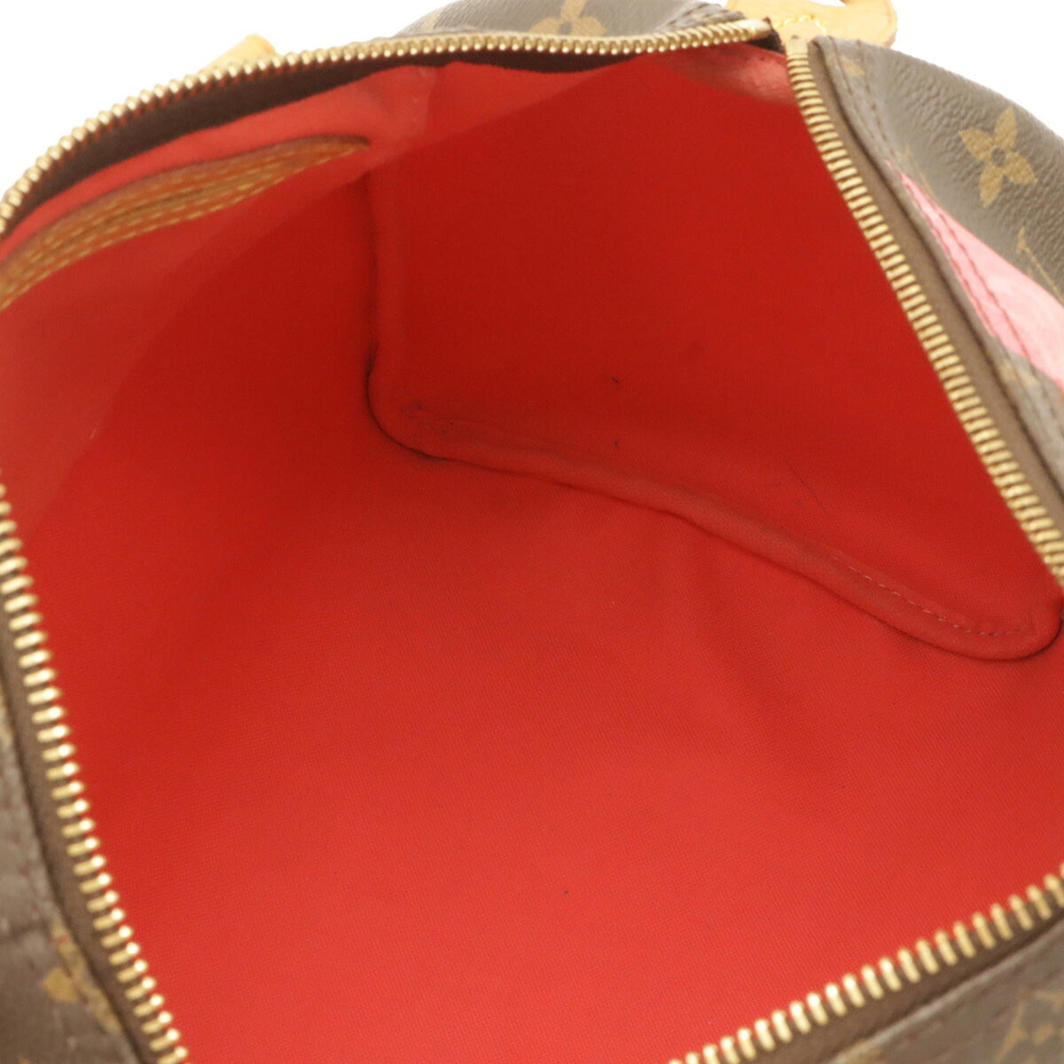 Louis Vuitton Brown Pink Monogram Canvas Boston Bag Handbag (Pre-Owned)