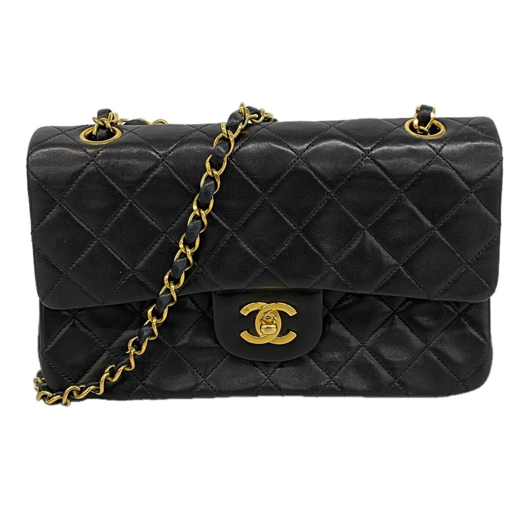 Chanel Black Leather Shoulder Bag (Pre-Owned)
