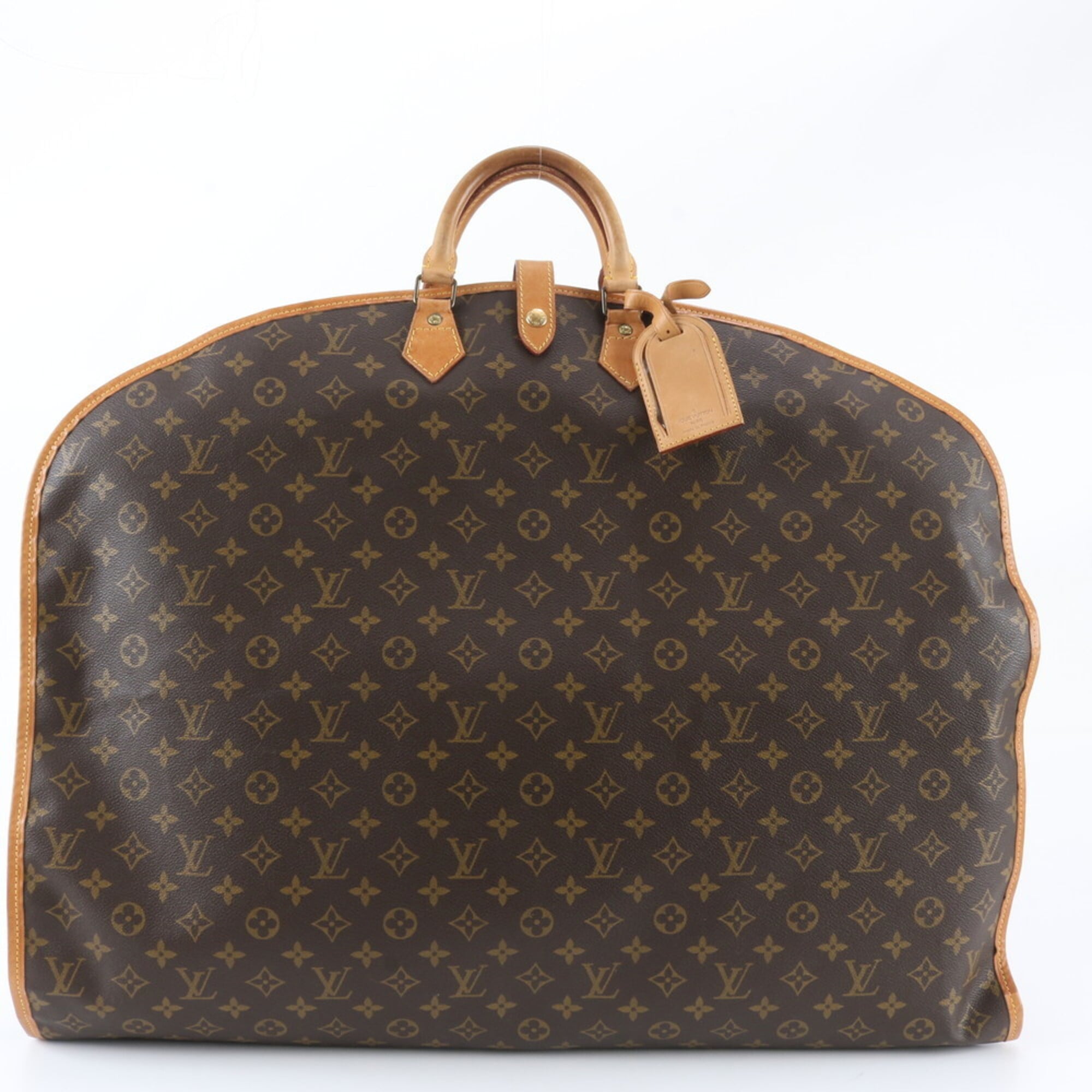 Louis Vuitton Brown Leather Coated Canvas Boston Bag (Pre-Owned)