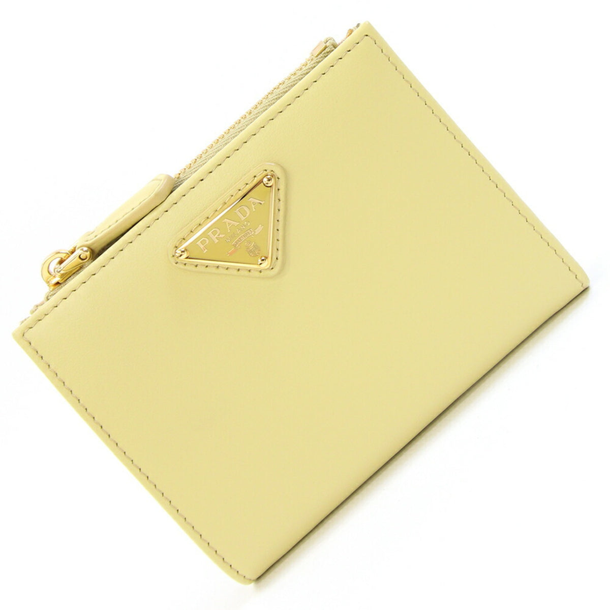 Prada Yellow Leather Wallet (Bi-Fold) (Pre-Owned)