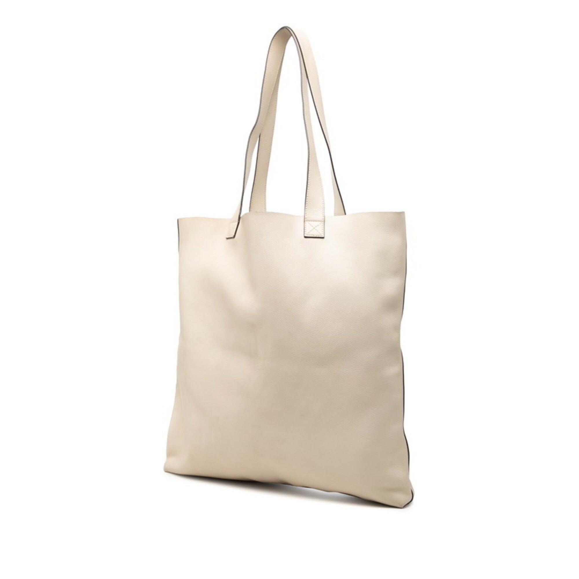 Gucci Ivory White Leather Shoulder Bag Tote Bag (Pre-Owned)