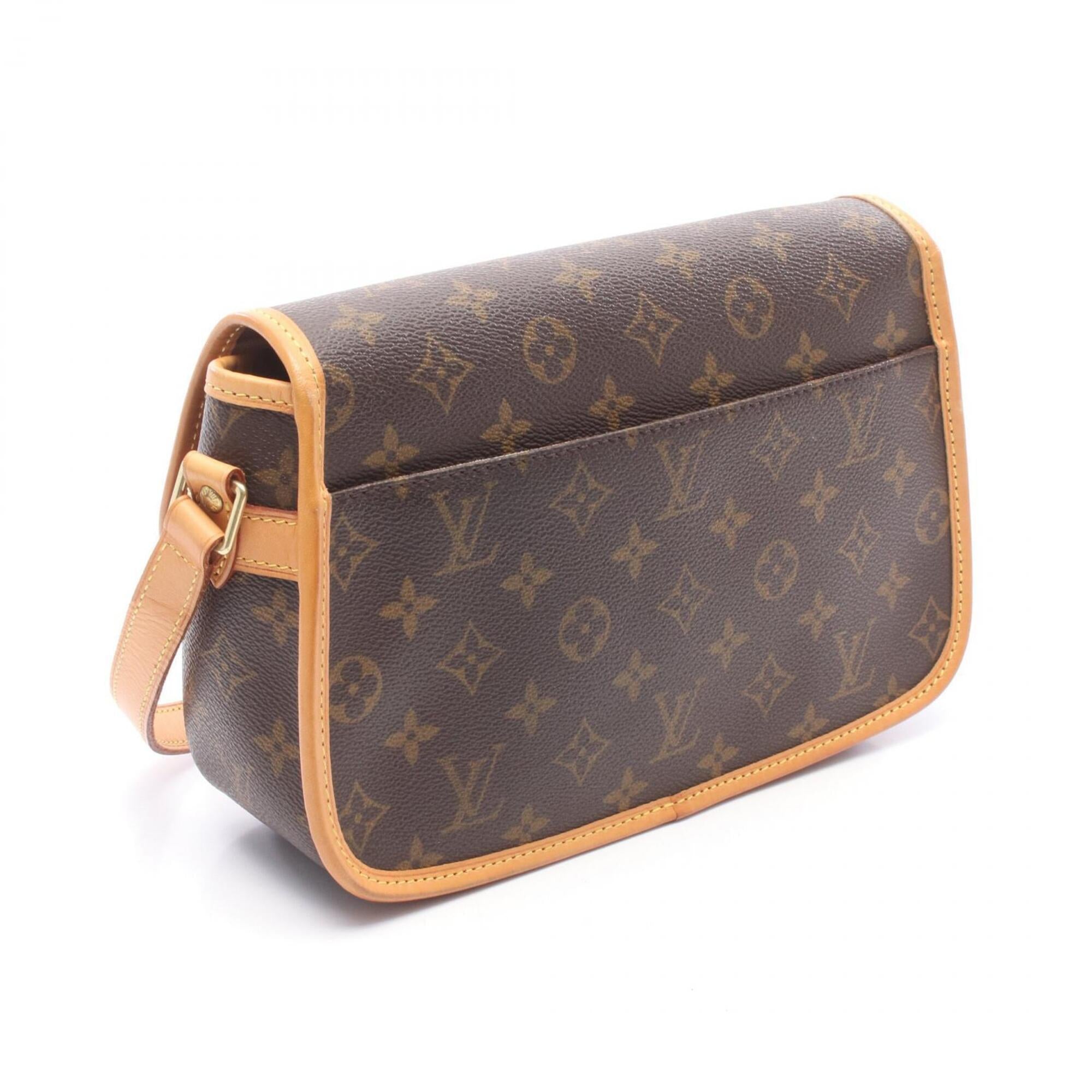 Louis Vuitton Brown Monogram Coated Canvas Leather Handbag Shoulder Bag (Pre-Owned)