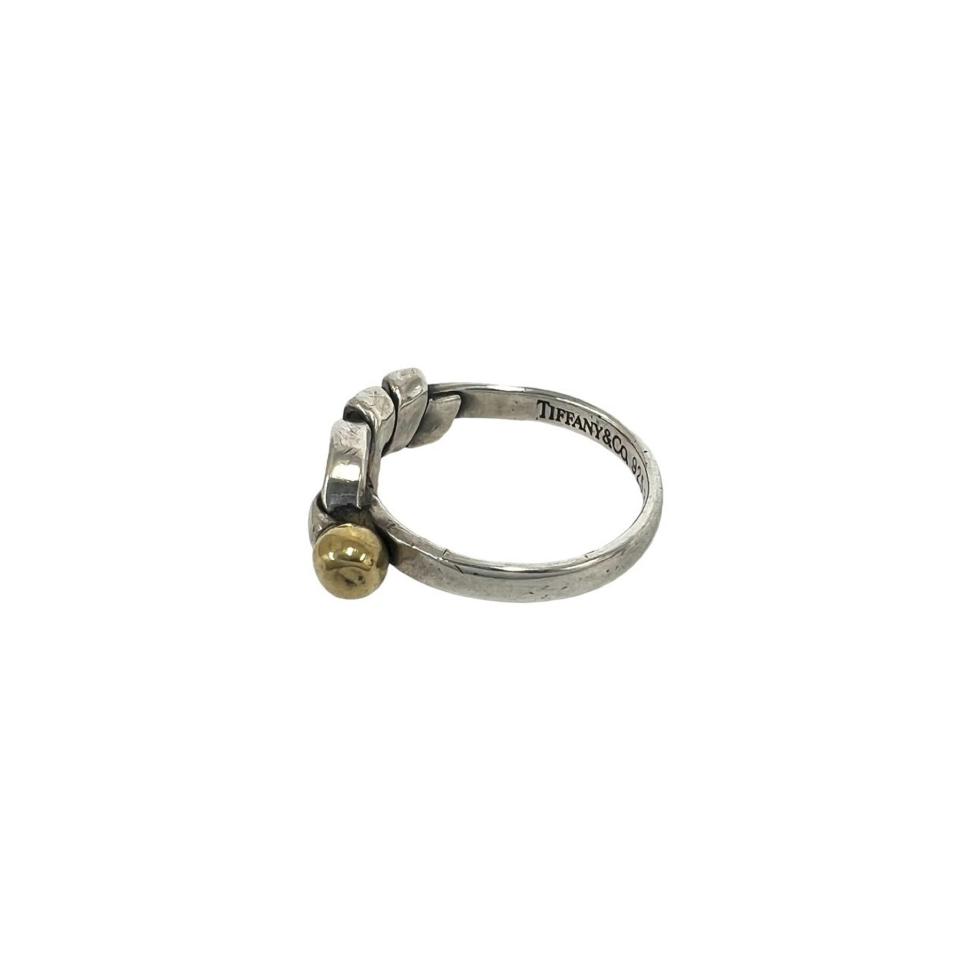 Tiffany Gold Silver Yellow Gold (18K) Silver 925 Band Ring (Pre-Owned)