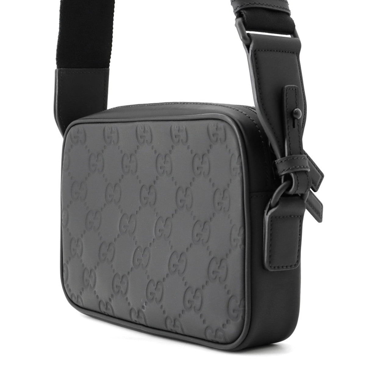 Gucci Black Rubber Canvas Shoulder Bag (Pre-Owned)
