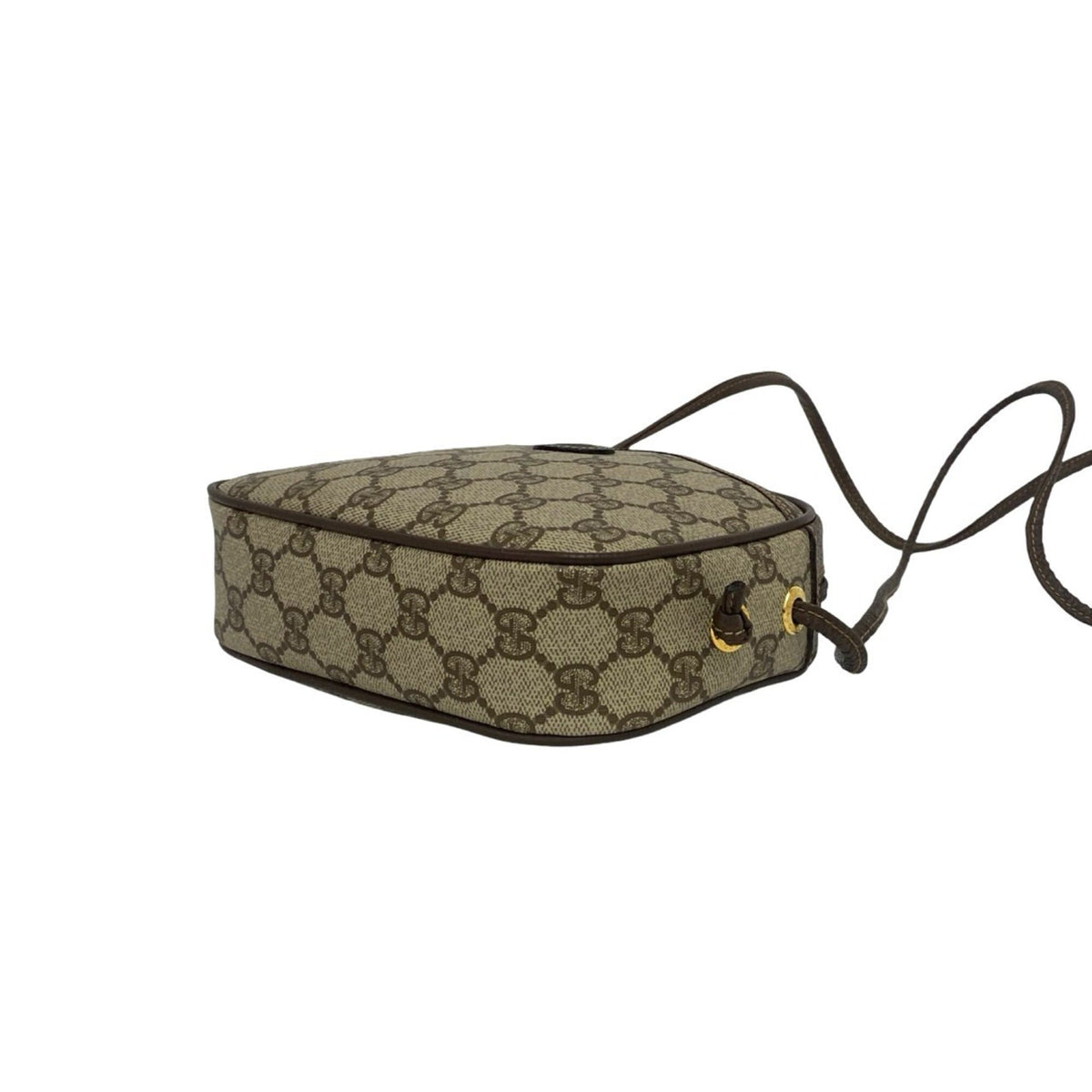 Gucci Brown Leather Pvc Pochette Shoulder Bag (Pre-Owned)