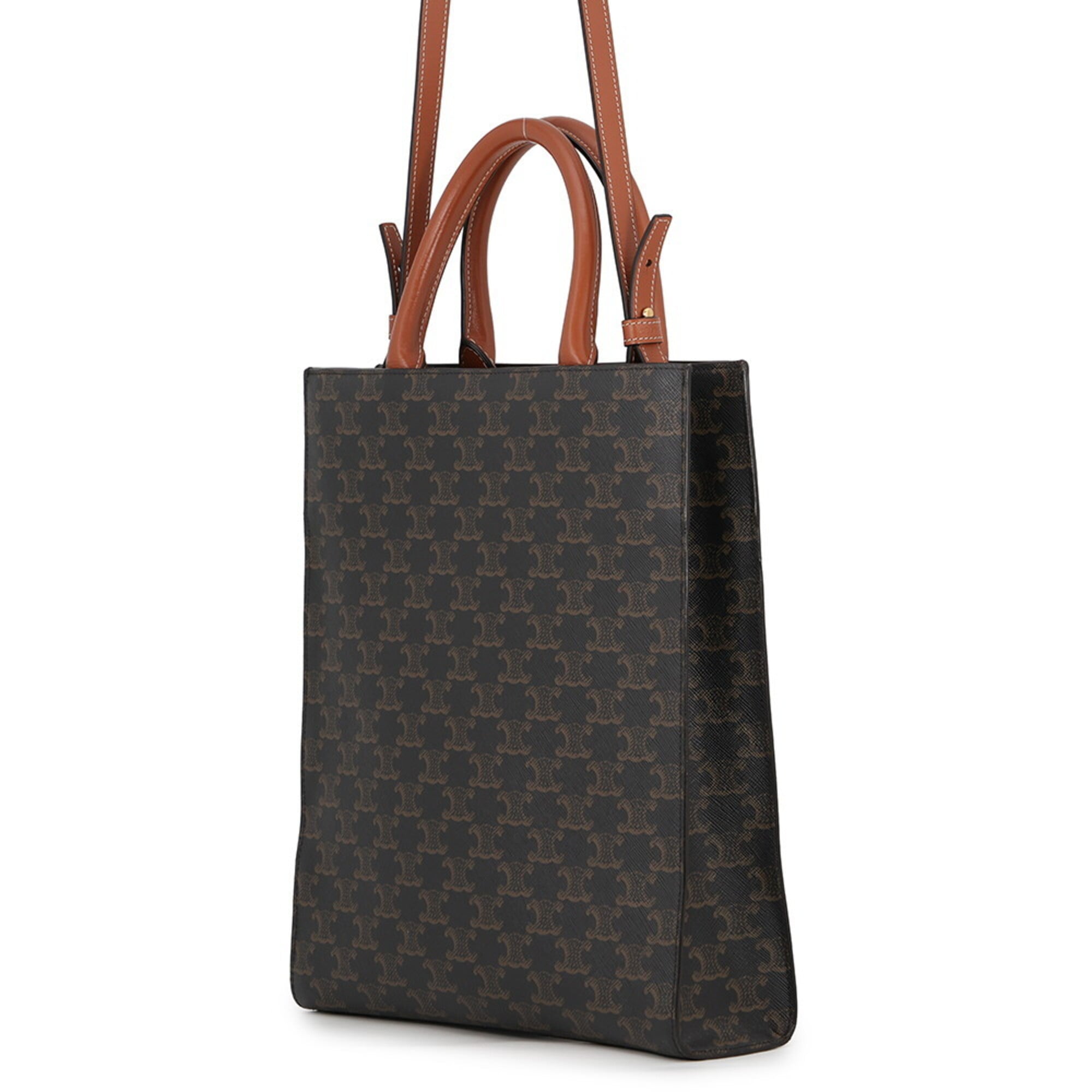 Celine Gold Pvc Leather Handbag Shoulder Bag (Pre-Owned)