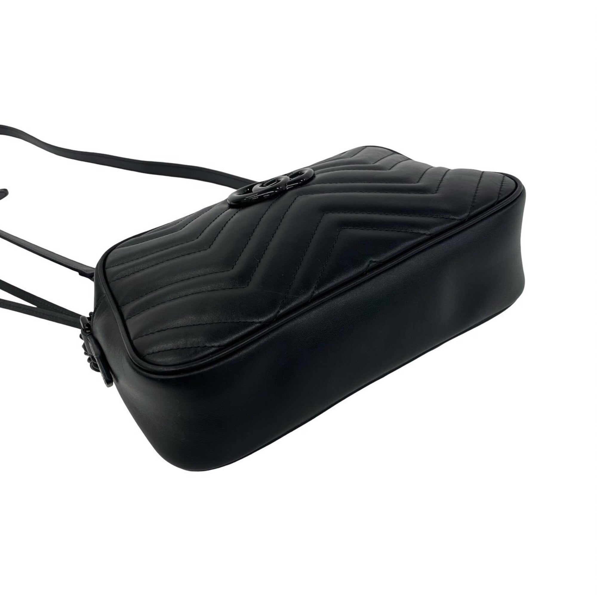 Gucci Black Leather Pochette Shoulder Bag (Pre-Owned)