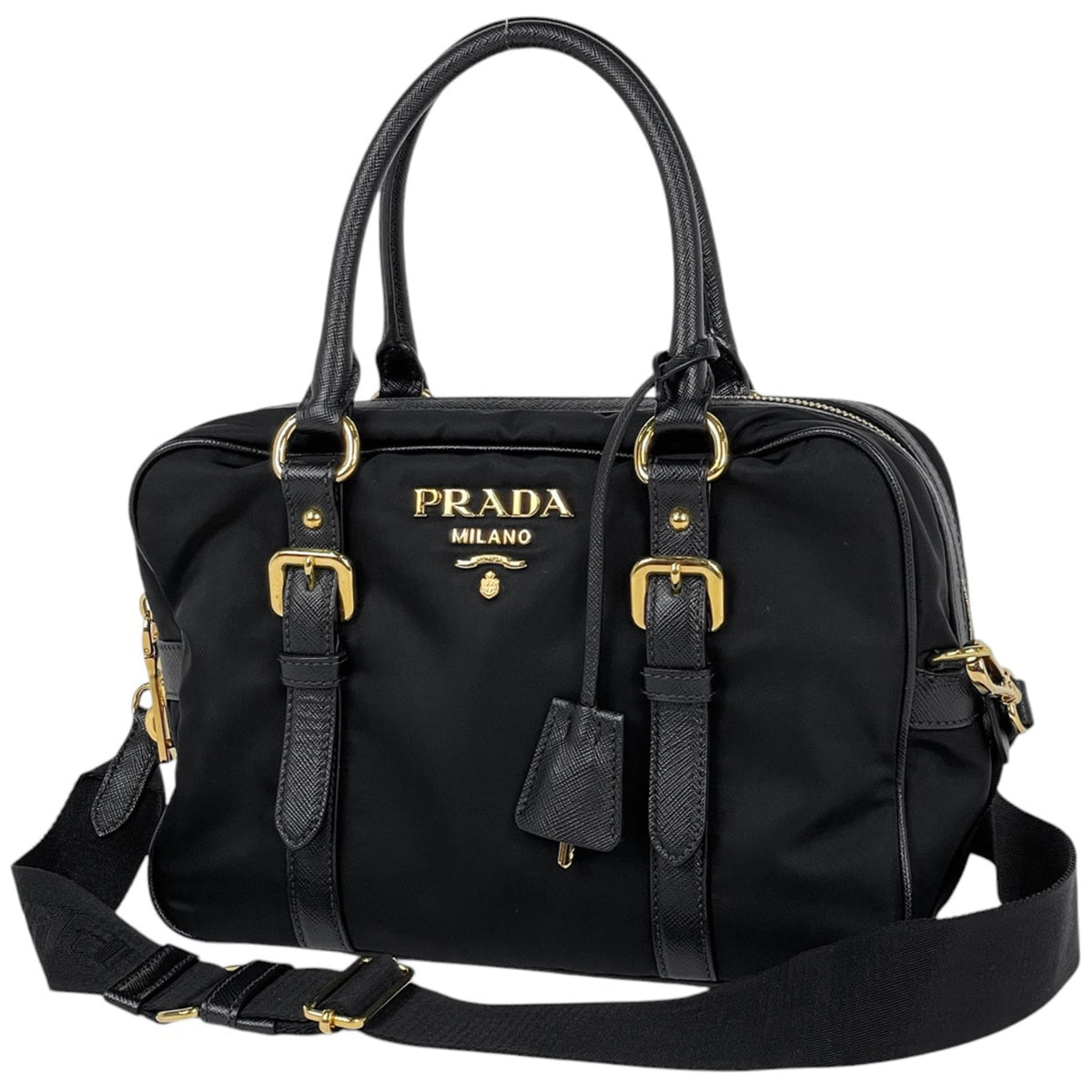 Prada Black Nylon Handbag (Pre-Owned)