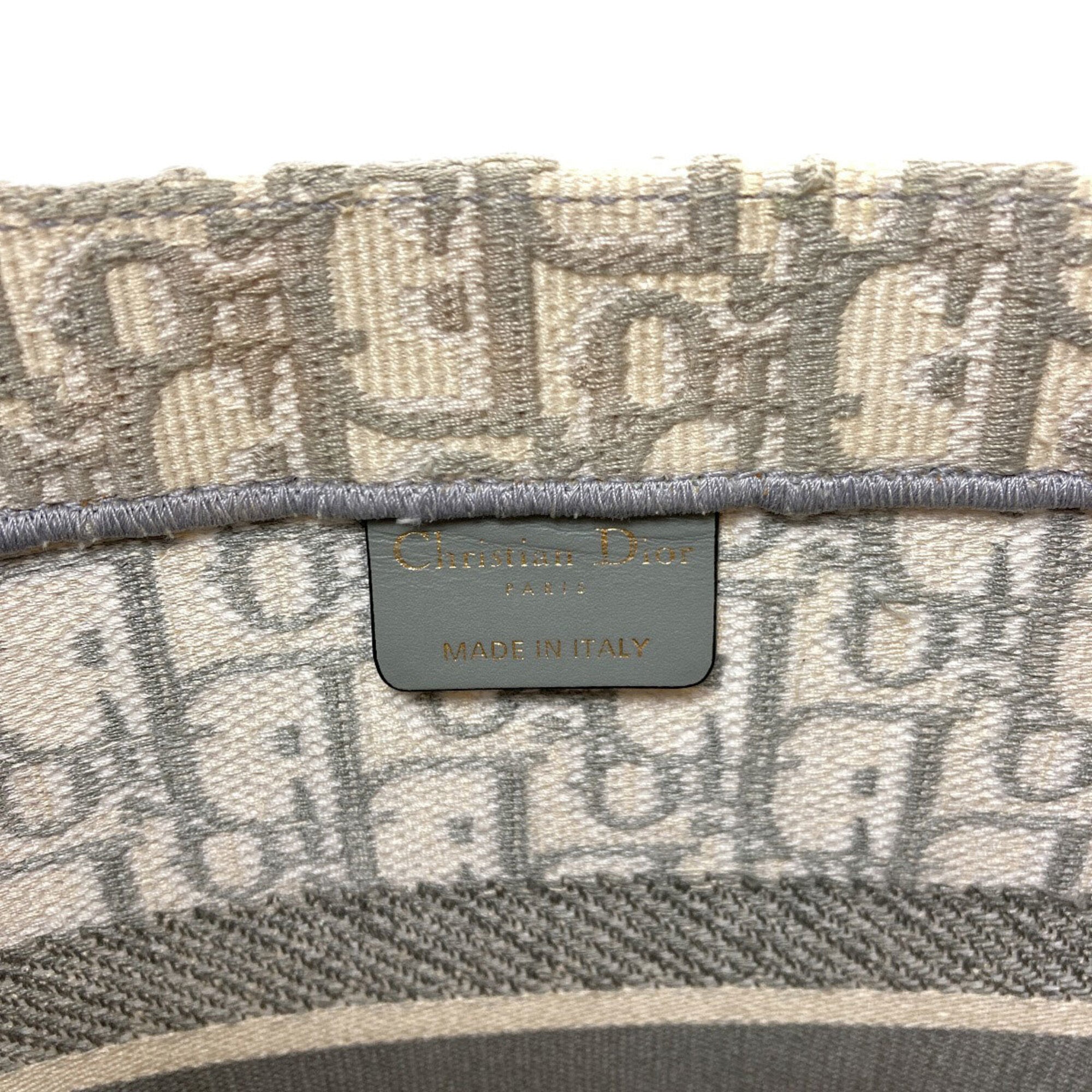 Christian Dior Gray Canvas Tote Bag (Pre-Owned)