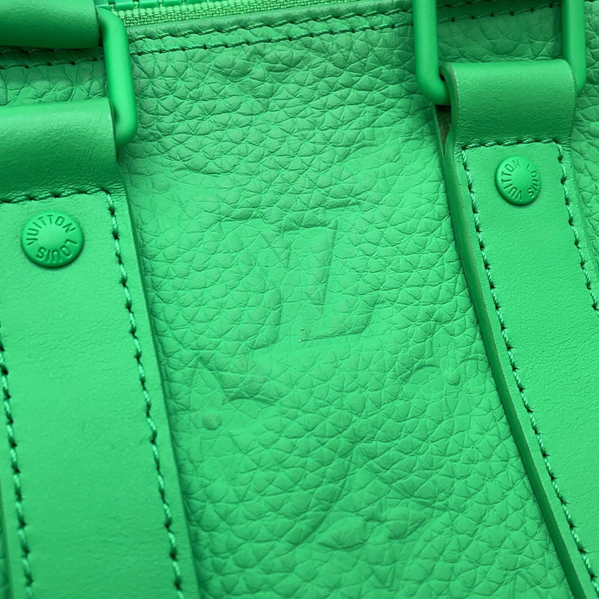 Louis Vuitton Monogram Green Monogram Leather Handbag Shoulder Bag (Pre-Owned)