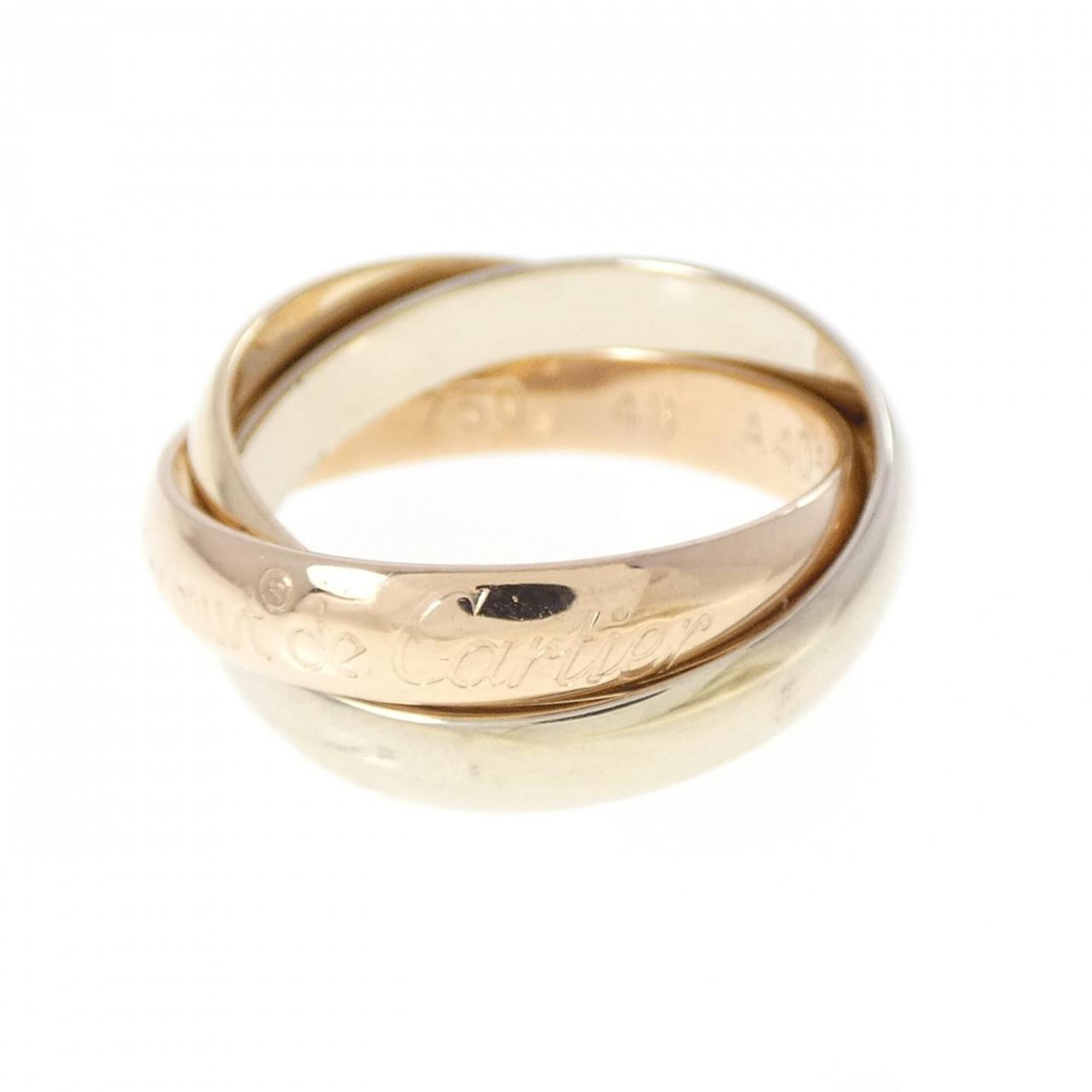 Cartier Trinity Pink Gold White Gold Yellow Gold Yellow Gold (18K) Pink Gold (18K) White Gold (18K) Band Ring (Pre-Owned)