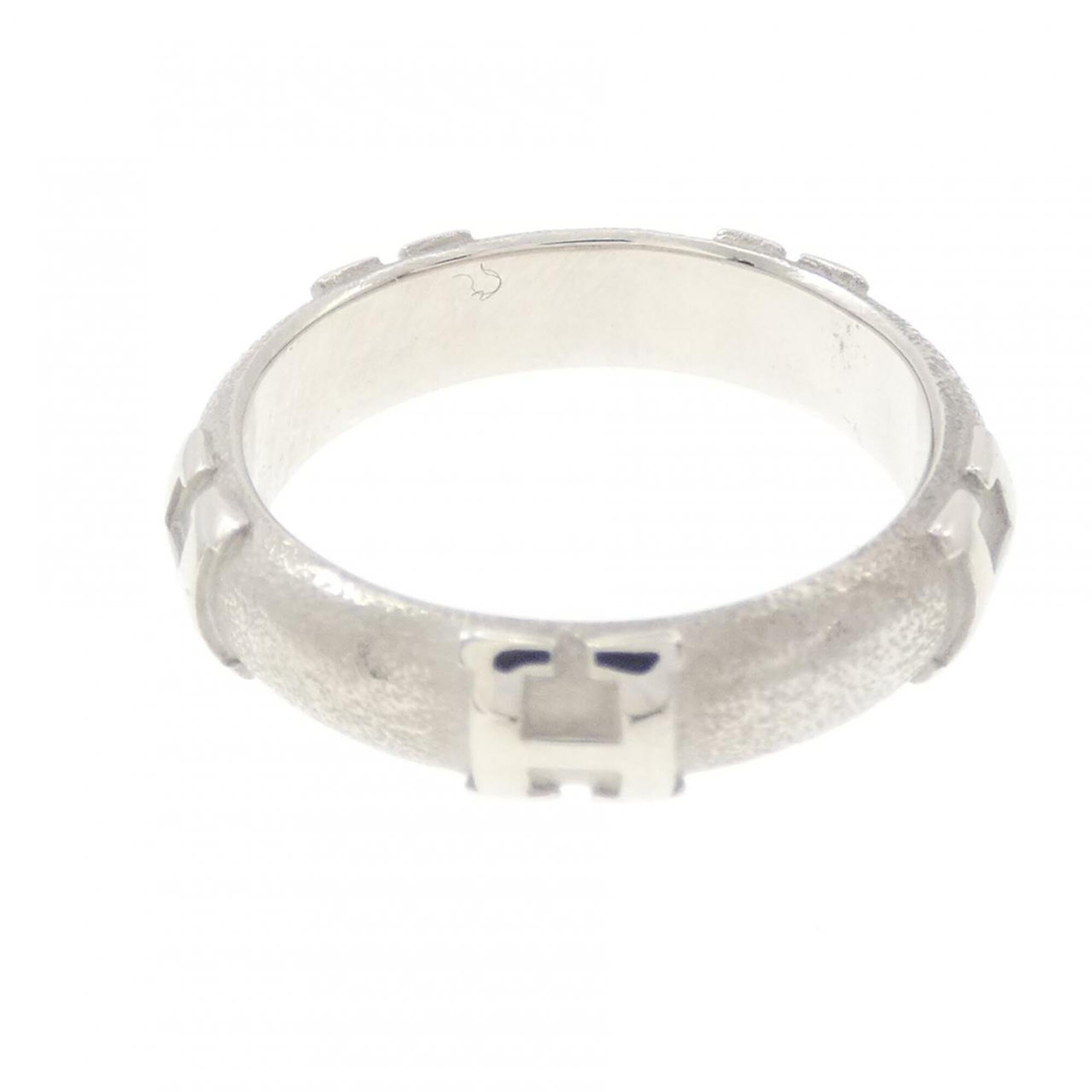 Hermes White Gold White Gold (18K) Band Ring (Pre-Owned)