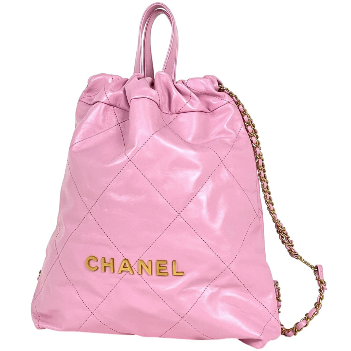 Chanel Pink Leather Backpack (Pre-Owned)