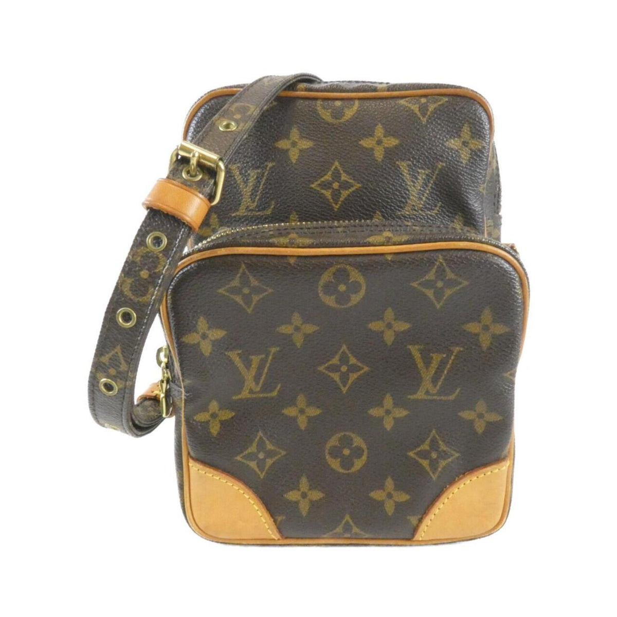 Louis Vuitton Marron Coated Canvas Shoulder Bag (Pre-Owned)