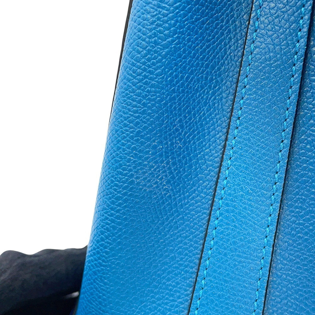Valextra Blue Leather Handbag Shoulder Bag (Pre-Owned)