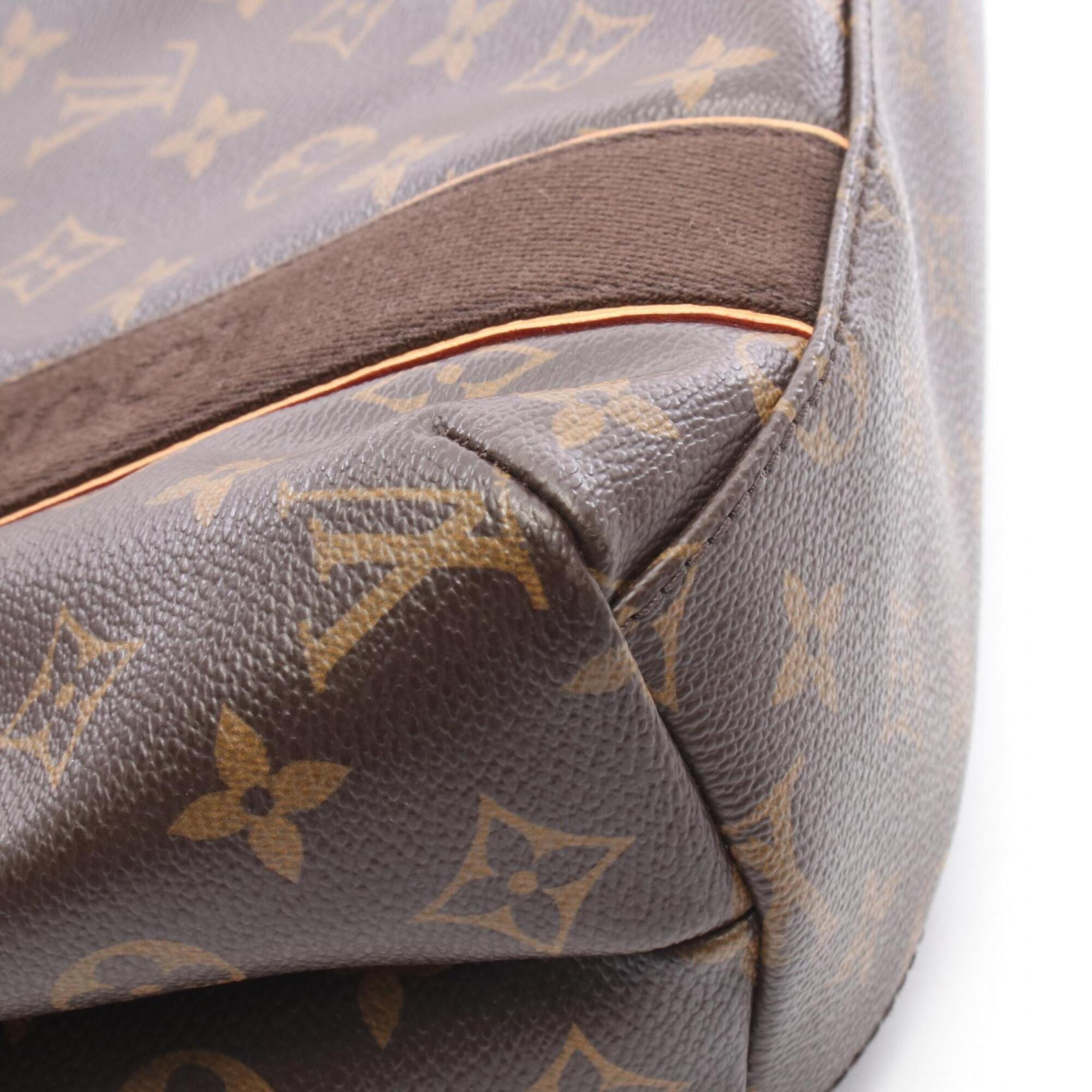 Louis Vuitton Brown Monogram Coated Canvas Leather Handbag Tote Bag (Pre-Owned)